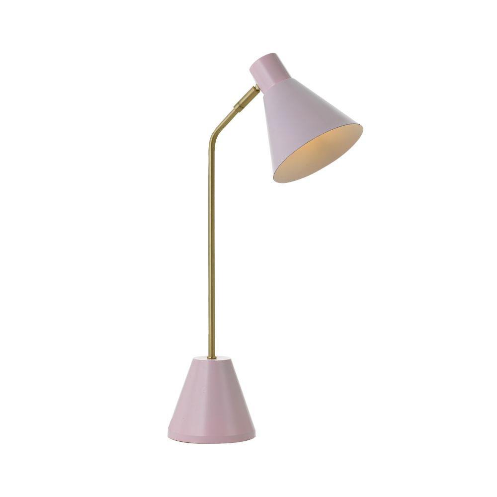 Ambia Table Lamp - Soft Pink Bedside Light for Bedroom, Living Room & Office - Modern LED Nightstand Lamp with Touch Control & Dimmable Brightness