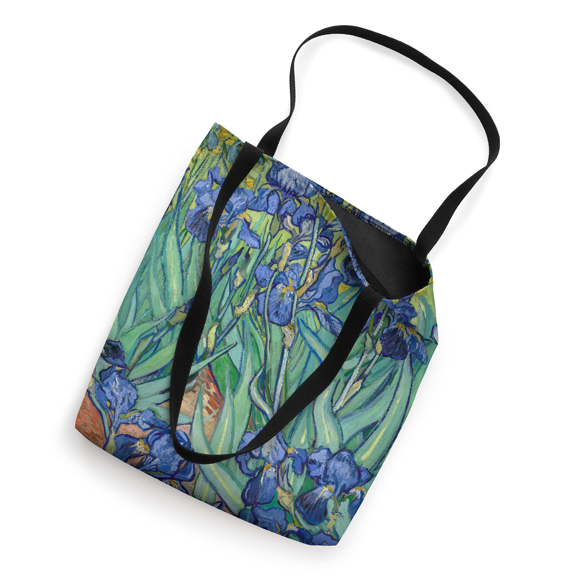 Van Gogh Irises Modern Art Tote Bag - Reusable Canvas Shopping Bag for Women & Men - Perfect Gift for Art Lovers, Museum Visitors & Book Lovers (Great for Groceries, Beach & Daily Use)