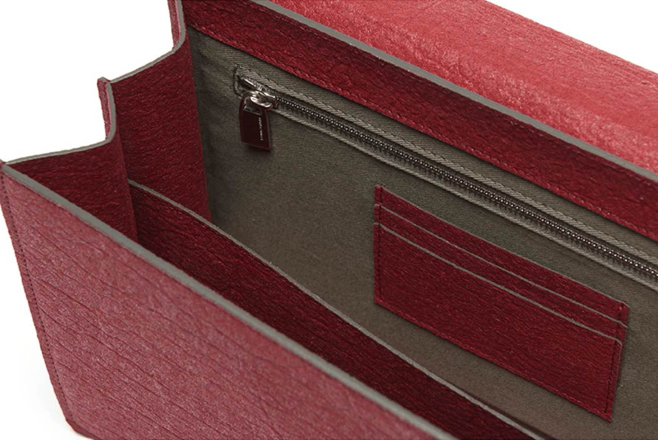 Cristiana Pinatex® Vegan Leather Shoulder Bag - Cherry Red | Eco-Friendly Fashion Accessory for Women | Perfect for Work, Travel & Everyday Use