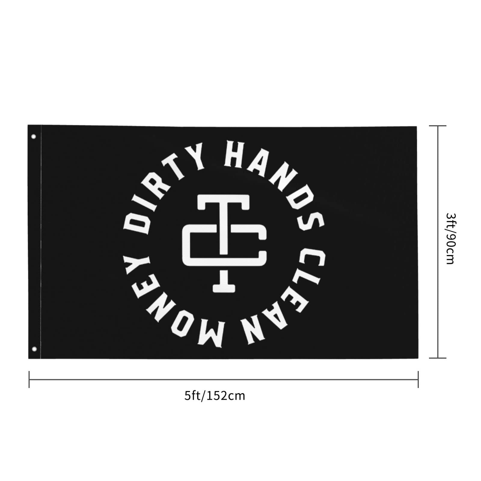 Dirty Hands Clean Money 3X5 USA Flag - Patriotic Garden & Outdoor Decoration for Home, Yard, Porch - Heavy Duty American House Banner for All Seasons & Holidays