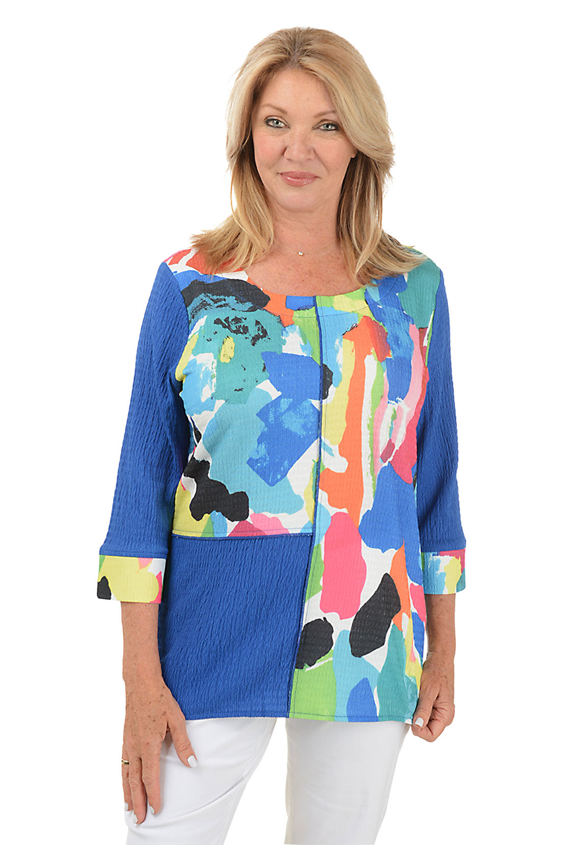 Artist Palette Textured Tunic - Women's Boho Chic Blouse for Painting & Creative Outfits | Perfect for Art Classes, Studio Sessions & Casual Wear