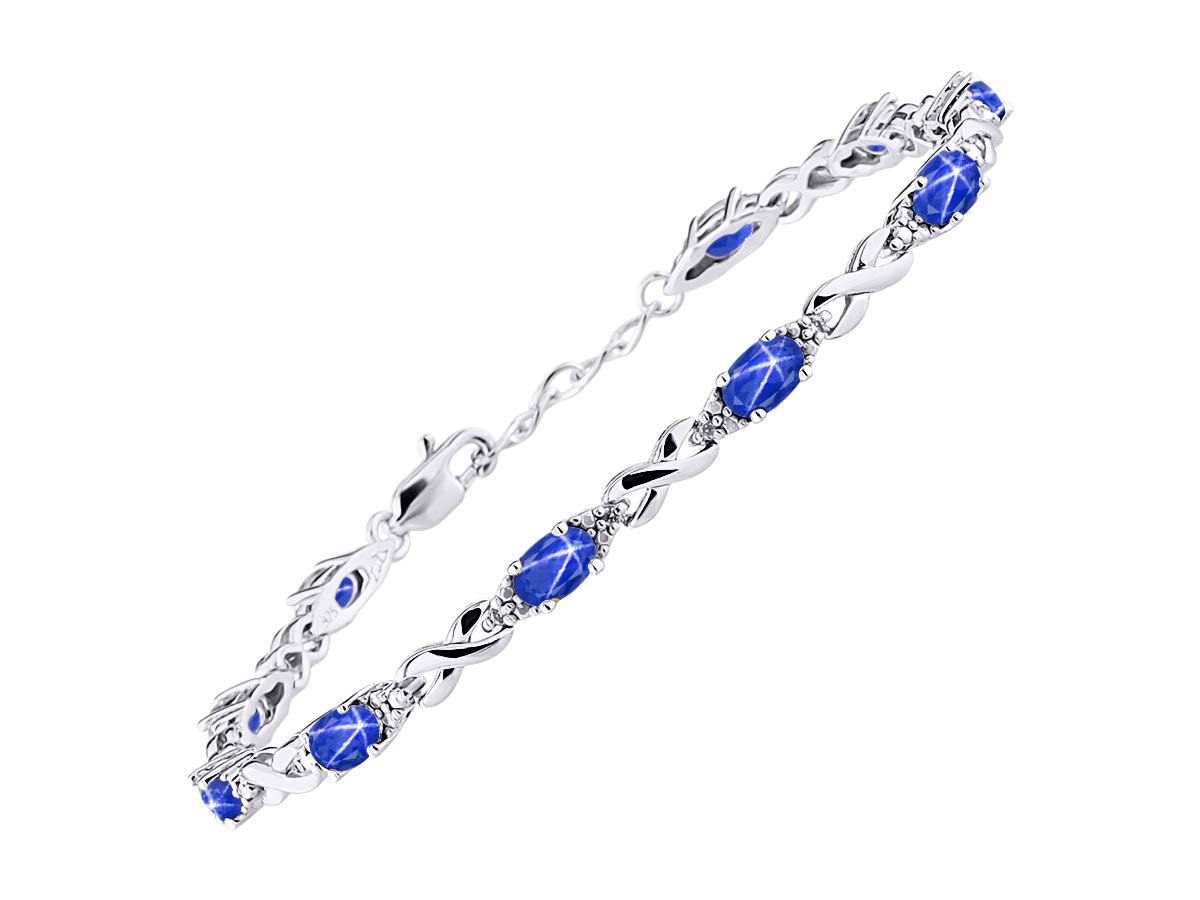 Rylos 925 Sterling Silver XO Hugs & Kisses Tennis Bracelet for Women - Adjustable 7