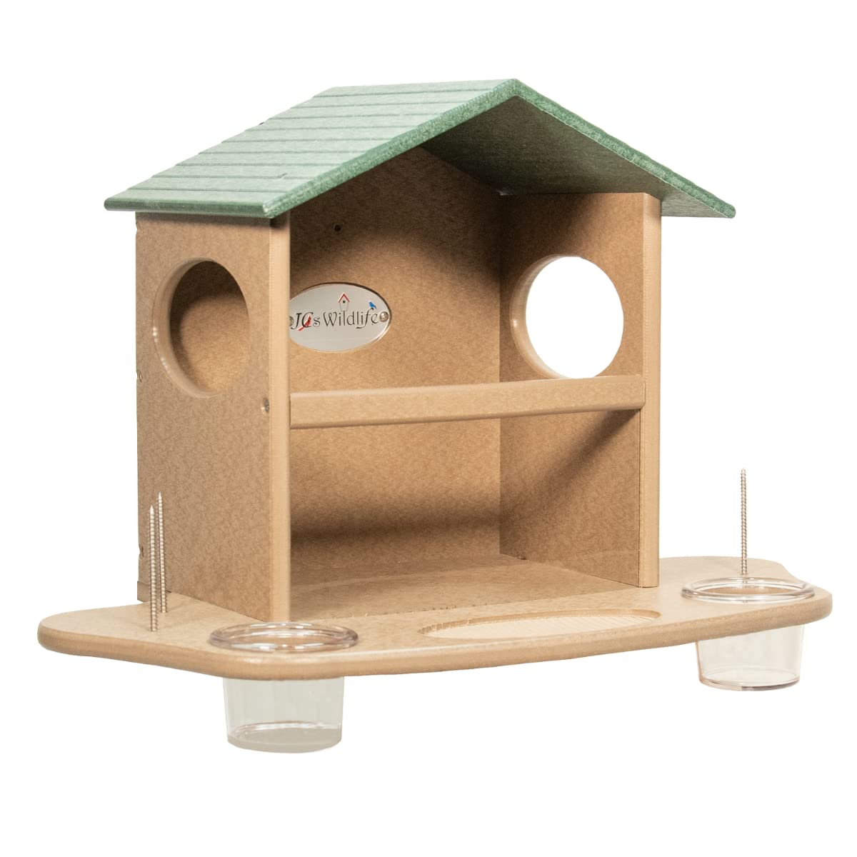 JCs Wildlife Ultimate Large Squirrel Feeder - Durable Squirrel Snack Station for Corn, Peanuts & Treats - USA Made Backyard Squirrel Feeder - Perfect for Wildlife Watching & Outdoor Pet Feeding