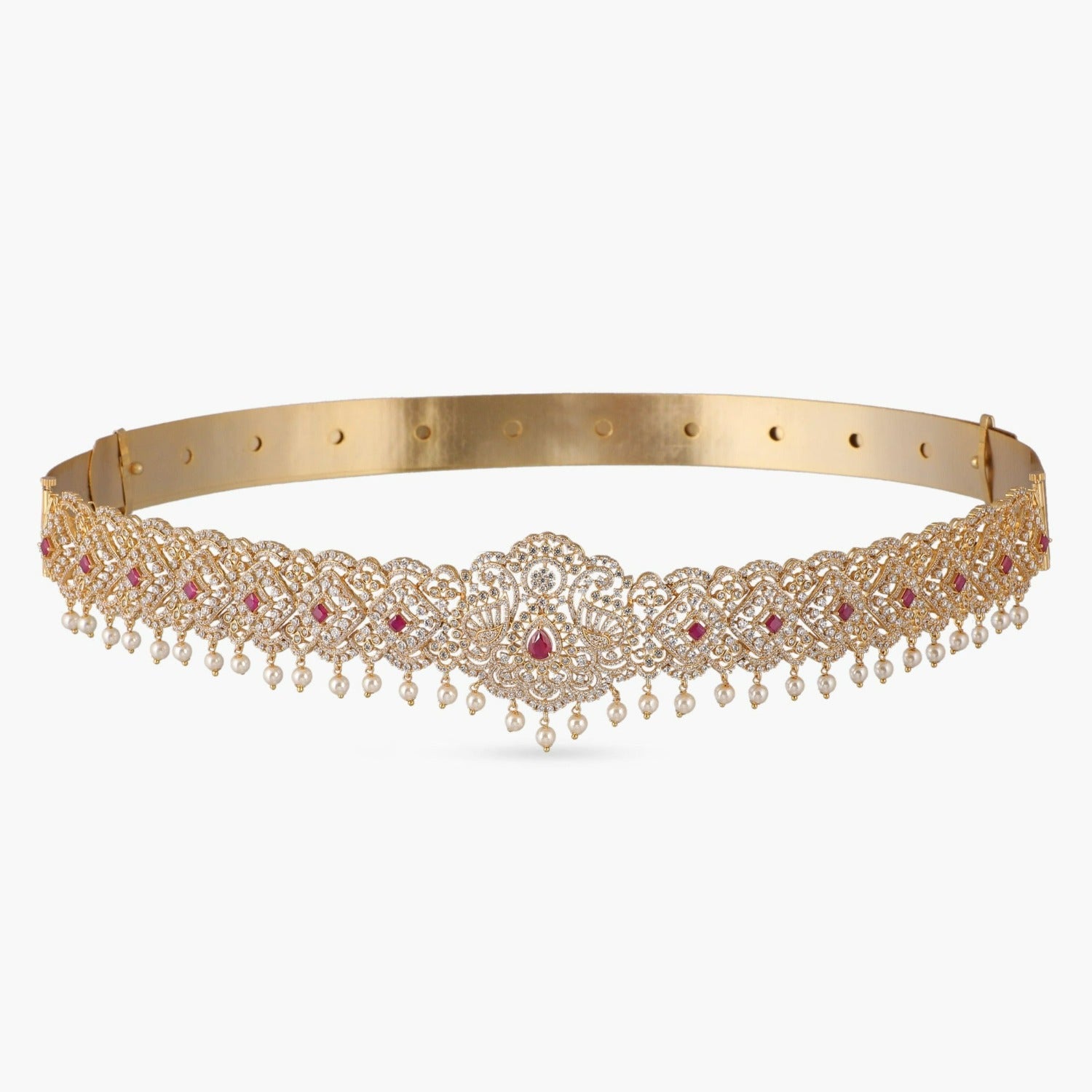 Bahula Nakshatra CZ Crystal Waist Chain - Elegant Belly Dance Jewelry for Women, Perfect for Festivals, Weddings & Boho Fashion