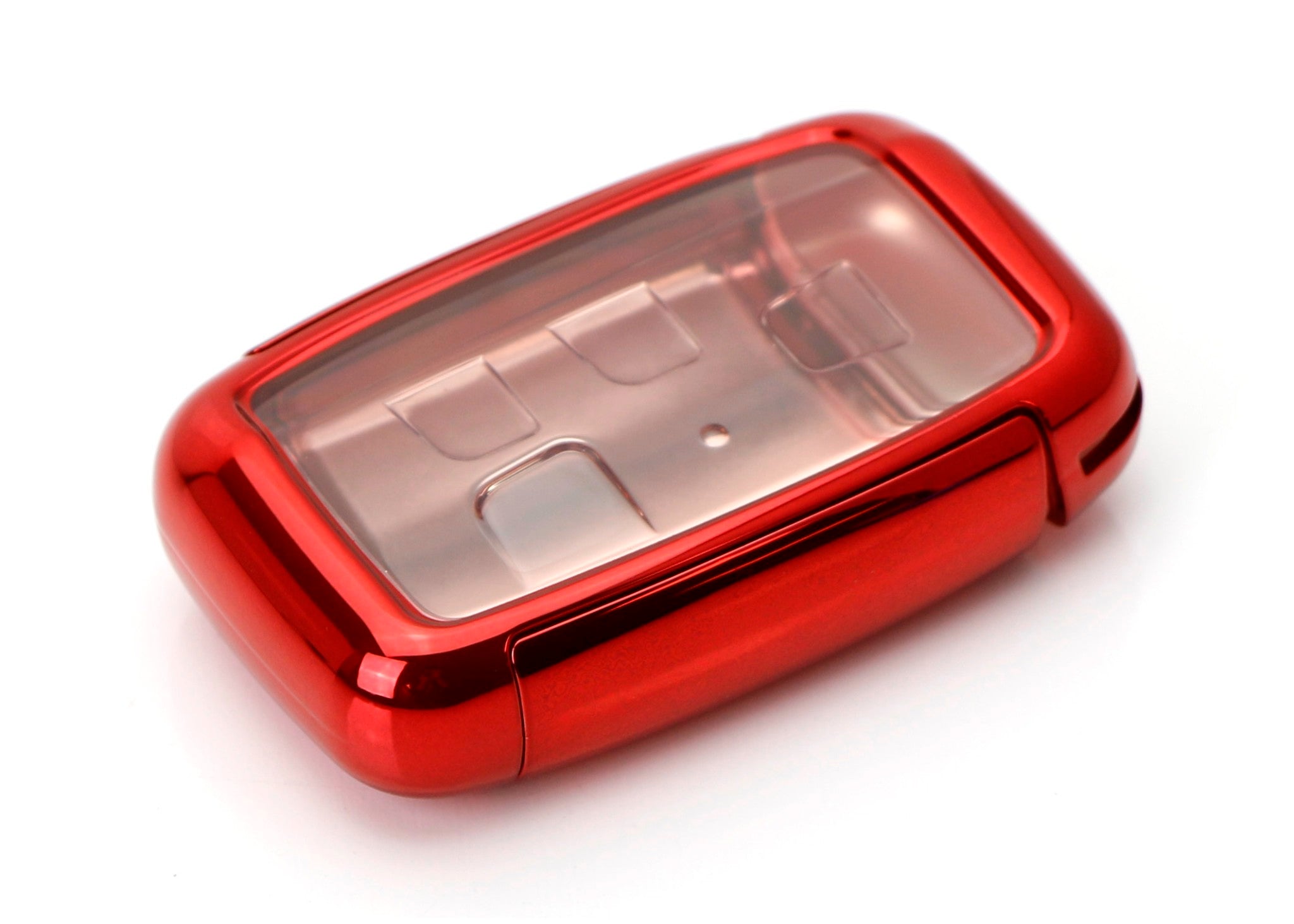 Durable Chrome Red TPU Key Fob Cover with Button Protection for Land Rover Range Rover & Jaguar - Anti-Scratch Car Key Protector for Daily Use & Travel