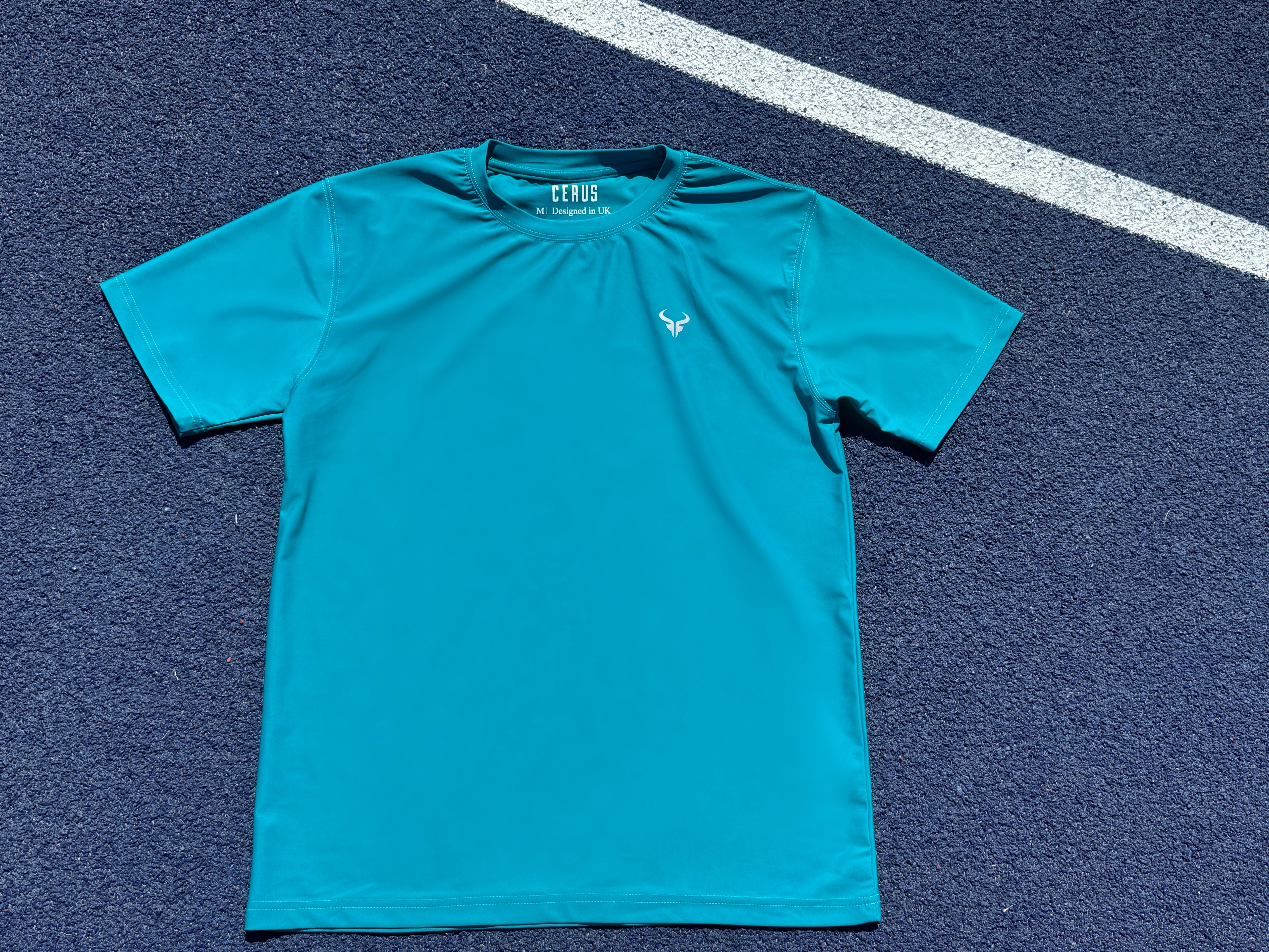 Cerus Teal Titan Men's T-Shirt - Soft Cotton Crew Neck Casual Tee for Everyday Wear | Gym, Workout, Street Style & Lounge