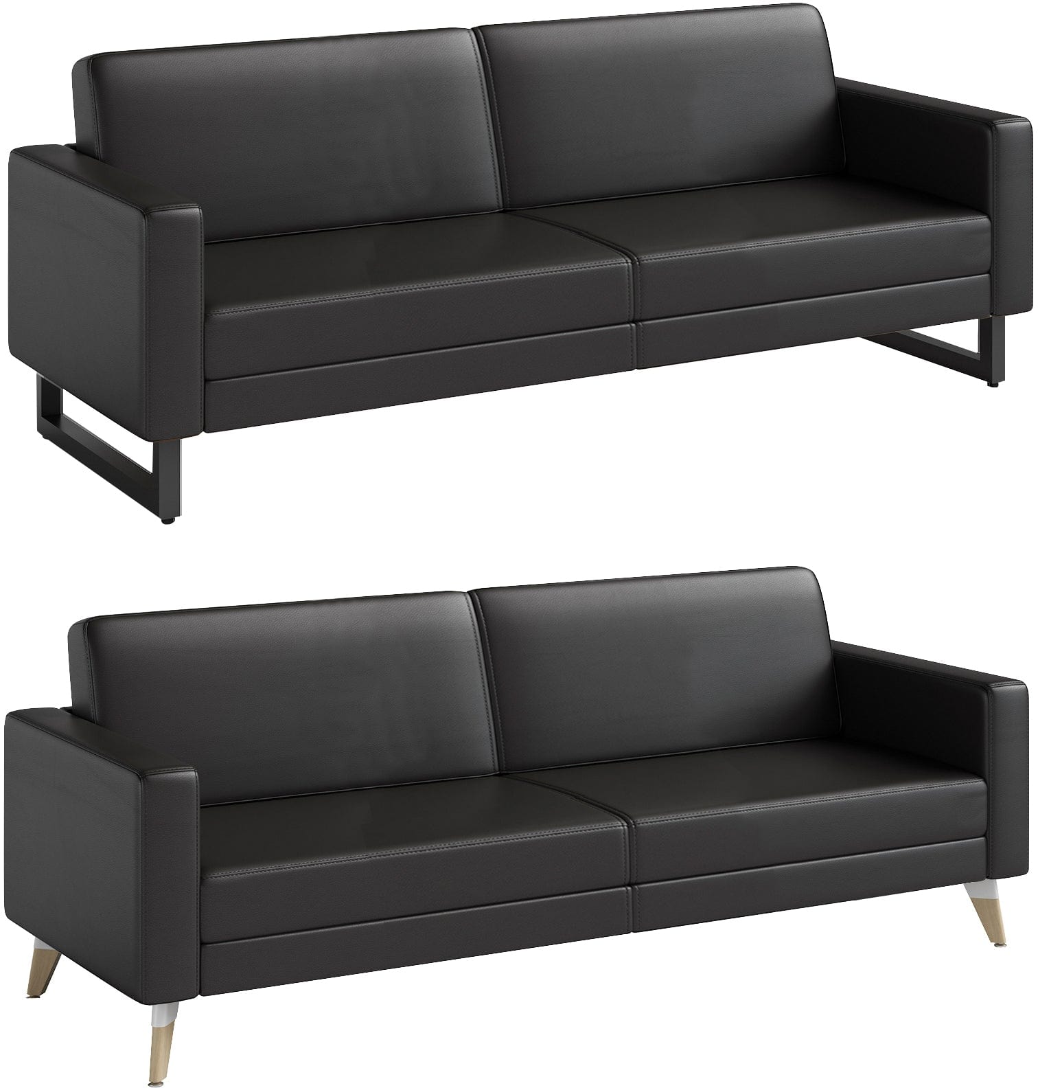 Safco 1730 Lounge Sofa - Modern Office & Home Furniture, Legs Not Included - Perfect for Living Room, Waiting Area & Reception Spaces