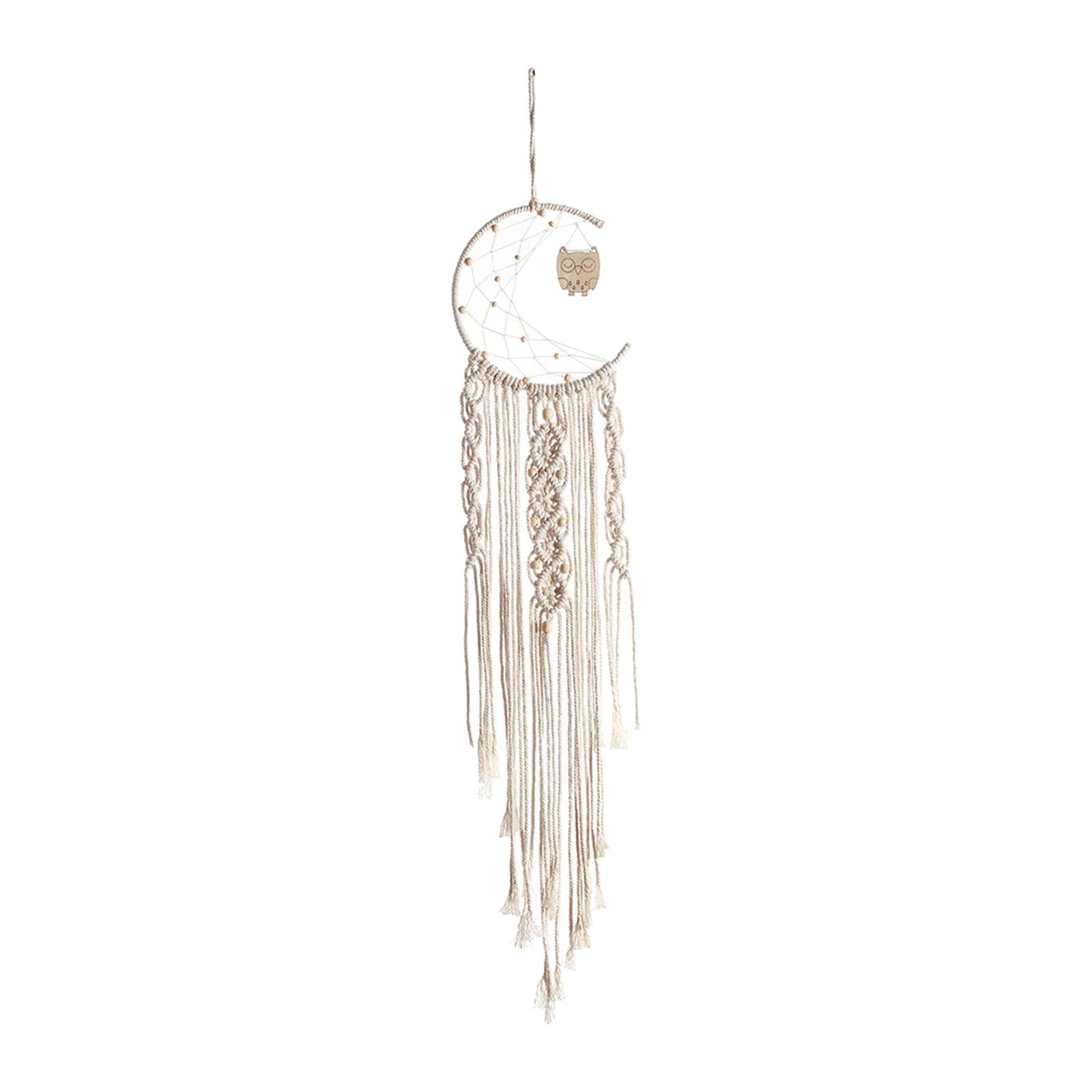 FAKEME DIY Cotton Woven Macrame Dreamcatcher Kit - Boho Wall Hanging Supplies for Home Decor, Wedding Backdrop, Nursery & Bedroom Ornament