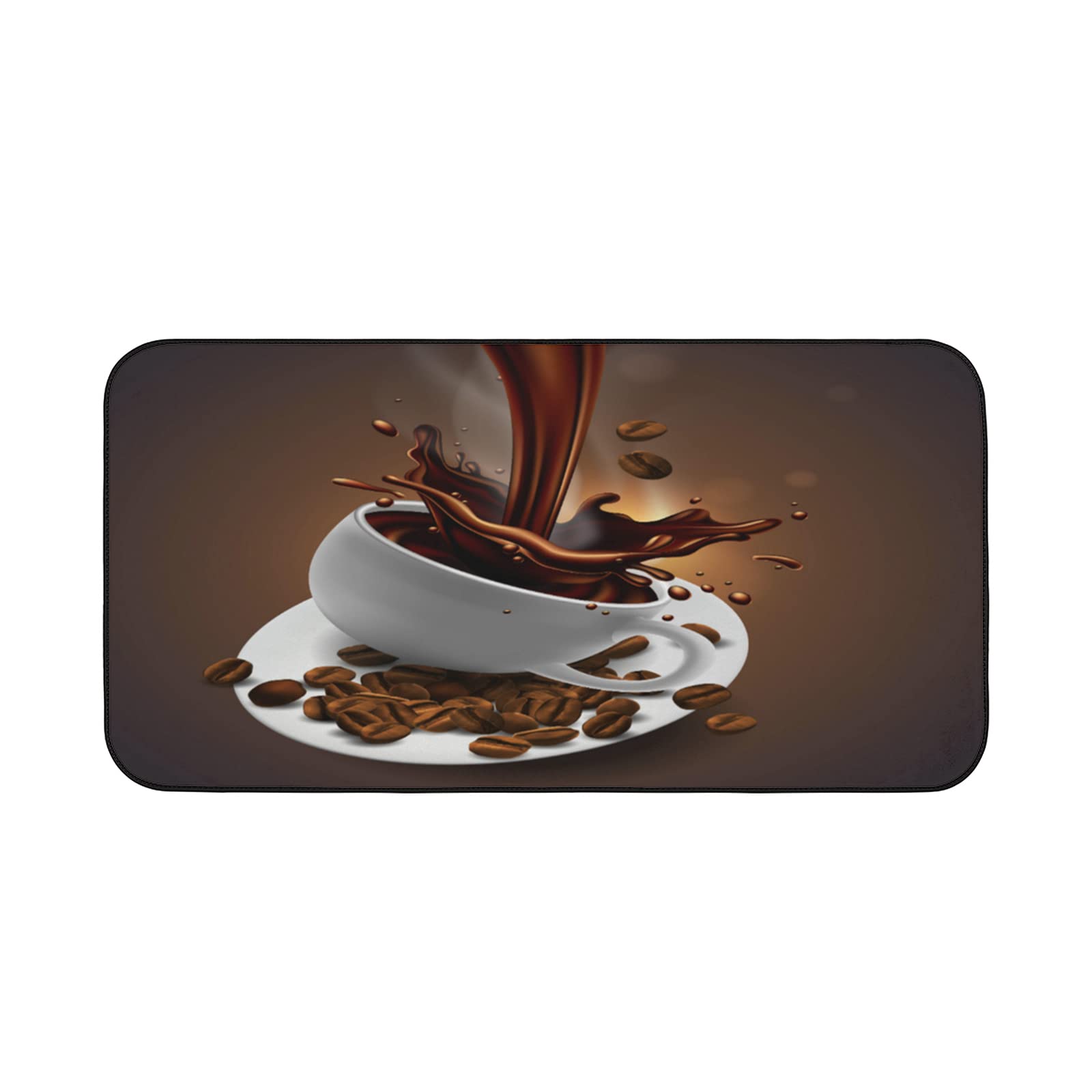 Premium Coffee Bean Anti-Fatigue Kitchen Rug - Non-Slip, Washable & Absorbent Cushioned Floor Mat for Farmhouse Sink, Laundry & Home (39x20 Inch) - Perfect for Kitchens, Entryways & High-Traffic Areas