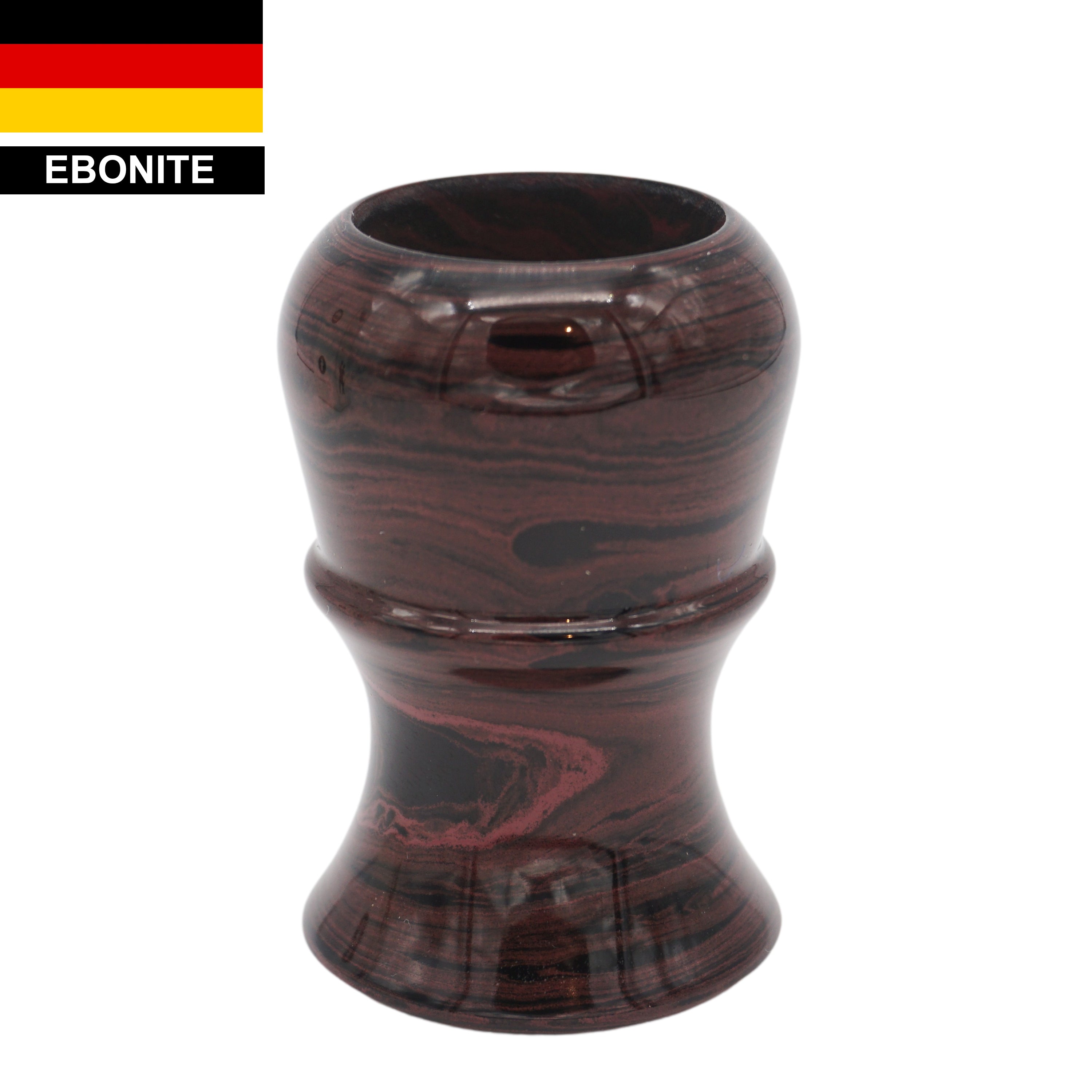 Premium Handmade Raspberry Ebonite Shaving Brush Handle - Fits 24mm & 26mm Knots - Perfect for Wet Shaving & Barber Shop Grooming Rituals