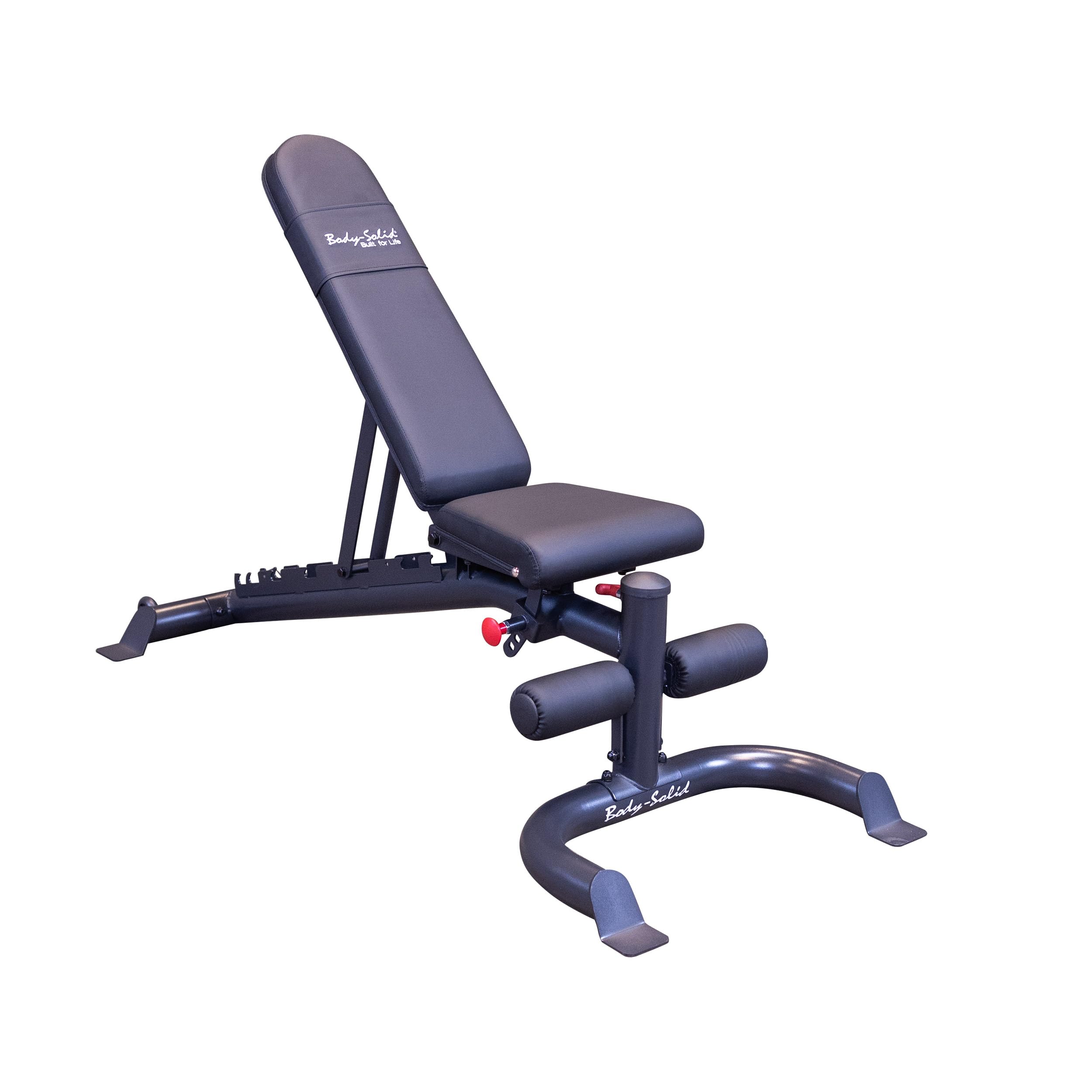 Body Solid GFID100B Adjustable Flat Incline Decline Weight Bench - Heavy Duty Gym Equipment for Bench Press, Incline & Decline Exercises - Perfect for Home & Commercial Gyms - Ideal for Strength Training, Bodybuilding & CrossFit Workouts