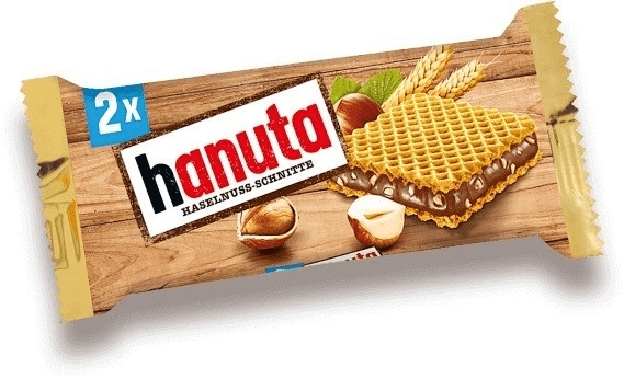 Hanuta Hazelnut Chocolate Wafers - 2 Pack | Crunchy Snack for Office, School & Travel | German Imported Treat