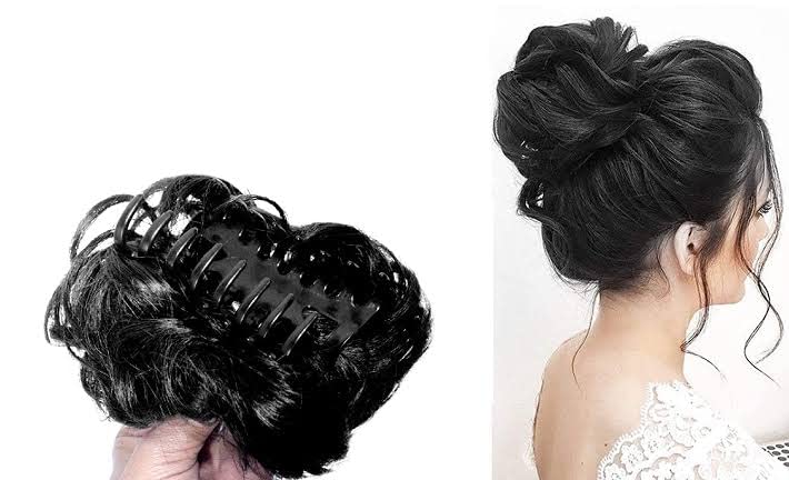 Desmat Hair Bun Extension - Natural Black Artificial Juda for Women & Girls (Pack of 1) | Perfect for Updos, Ponytails & Special Occasions