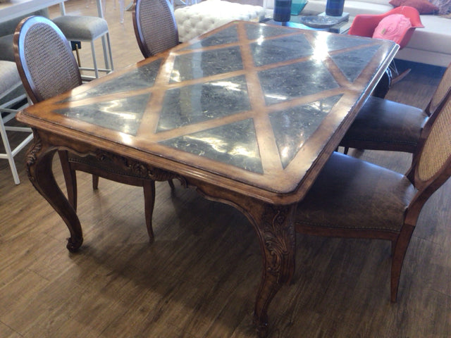 Maitland Smith Solid Wood Extendable Dining Table with Leaf - Elegant & Durable for Home Dining Room, Kitchen, or Entertaining Guests