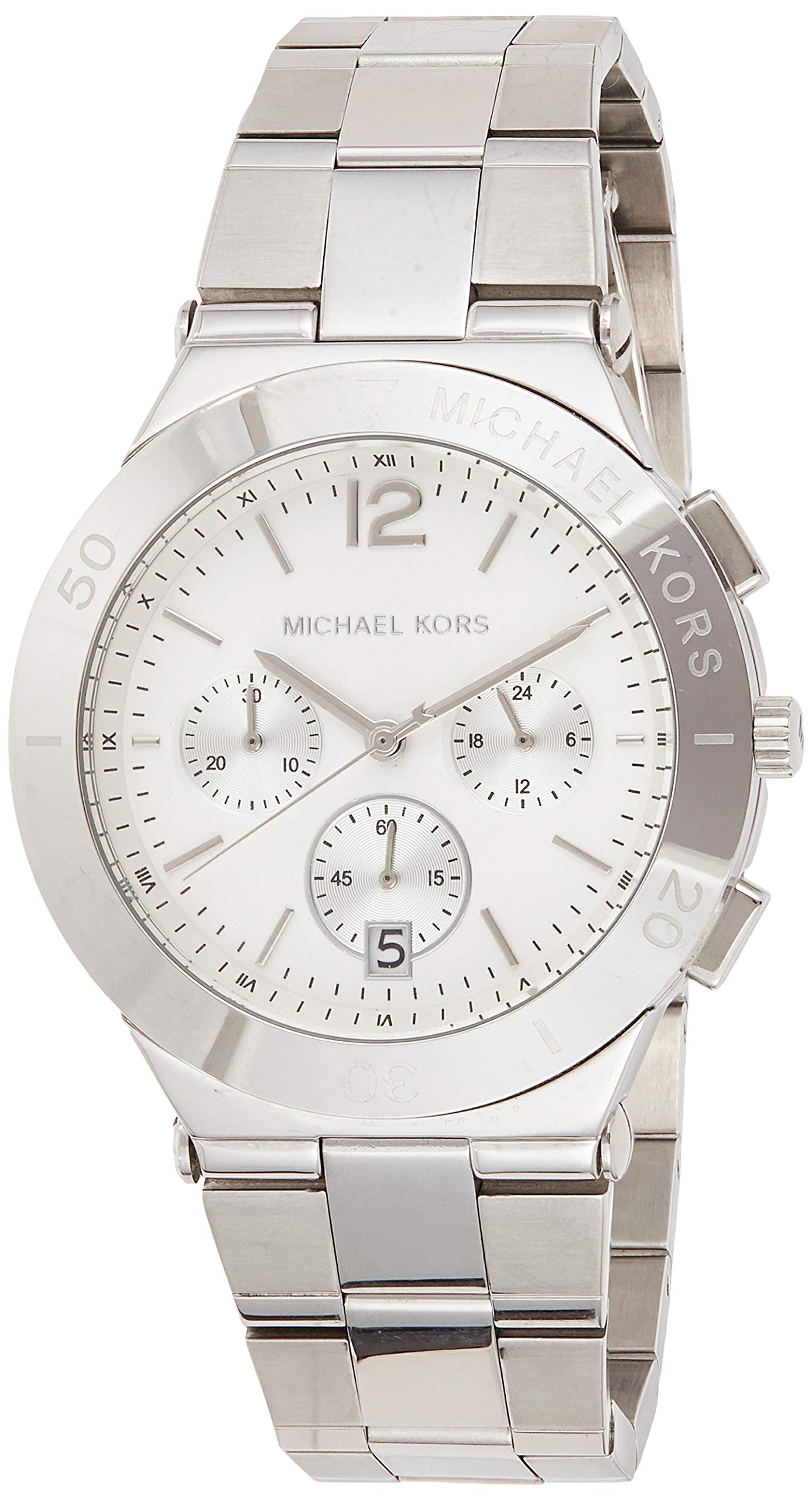 Michael Kors Wyatt Silver Watch for Women - Luxury Stainless Steel Fashion Watch with Crystal Accents - Perfect for Office, Party & Everyday Wear