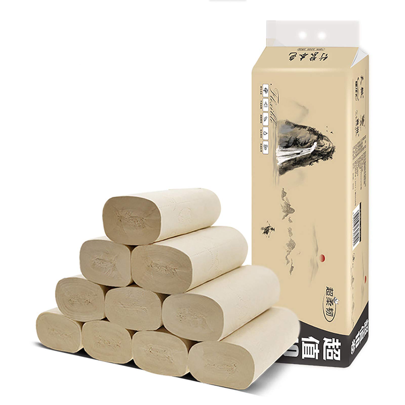 10PCS Replacement Roll Paper - Funny Toilet Paper, Kitchen & Table Use - High-Quality Print for Bathroom, Shower, Window Cleaning - Perfect for Home, Office & Commercial Use
