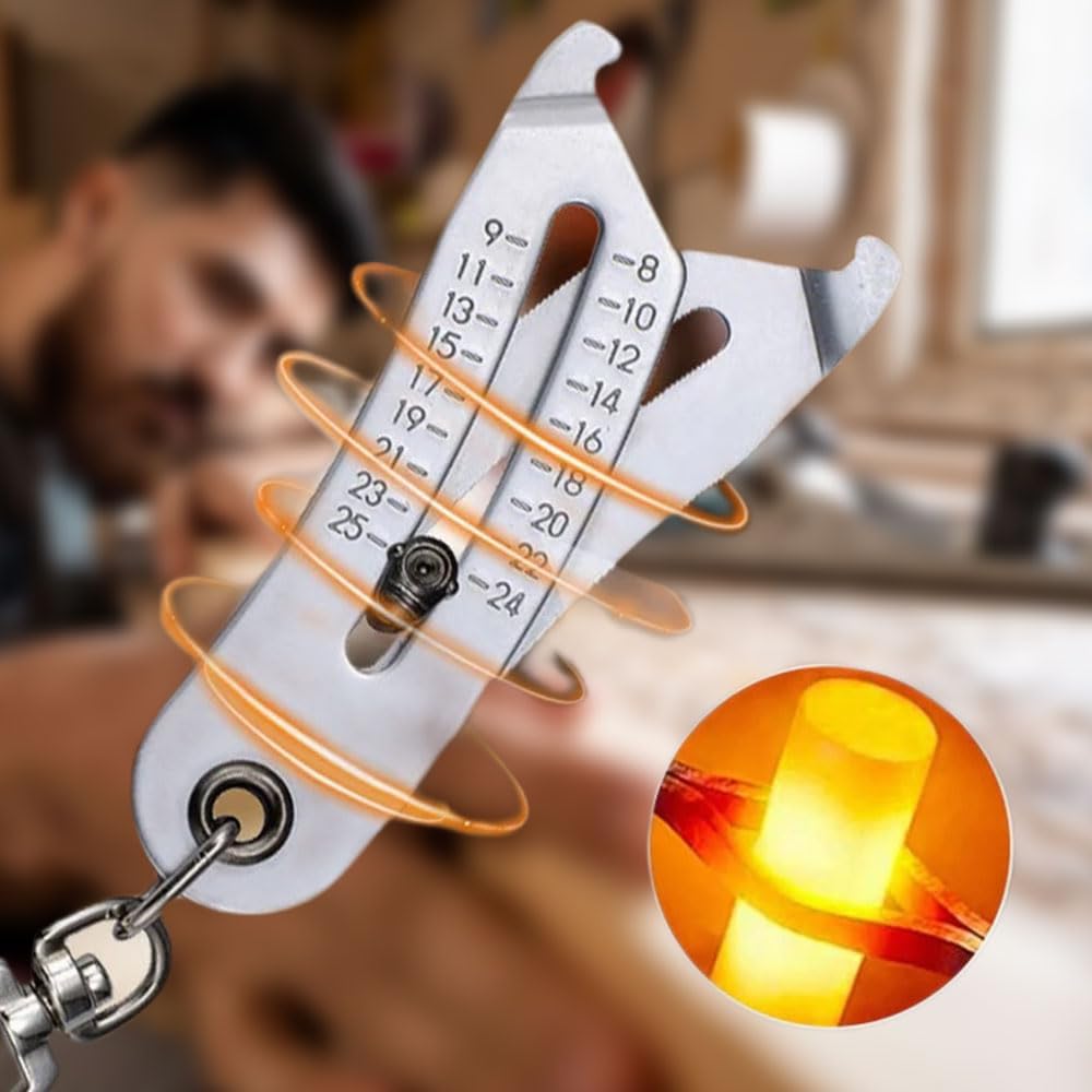 Portable Thread Size Checker Keychain - Nuts & Screws Thread Gauge, Bolt Size Finder Tool - Fast & Precise Measurement (1/2/3PCS) - Perfect for DIY, Automotive Repair, and Home Improvement Projects