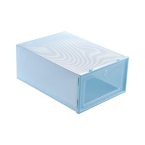 Foldable Clear Plastic Shoe Storage Box Organizer with Drawer Divider - Stackable DIY Shoe Box for Closet, Bedroom & Entryway Organization (Color: Frosted) - Perfect for Sneakers, Heels & Boot Storage
