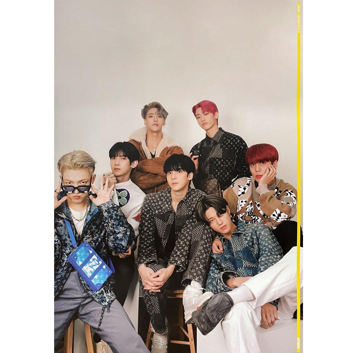 ATEEZ 6TH MINI ALBUM 'ZERO : FEVER PART.2' Official Poster - Kpop Merchandise for Fans, Room Decor & Gift Idea for ATINY