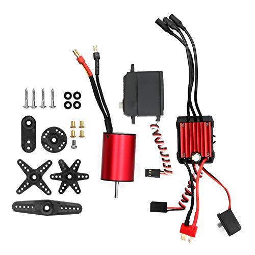 3800KV Brushless Motor ESC Combo for RC Cars - High Speed Remote Control Vehicle Parts & Accessories - Perfect for Racing, Drifting, and Off-Road RC Models