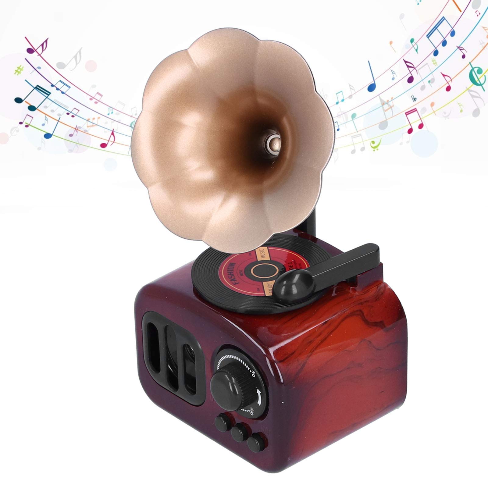 Yosoo Vintage Gramophone Music Box - Plastic Retro Decorative Gift for Parties, Weddings & Home Decor | Perfect for Music Lovers & Collectors