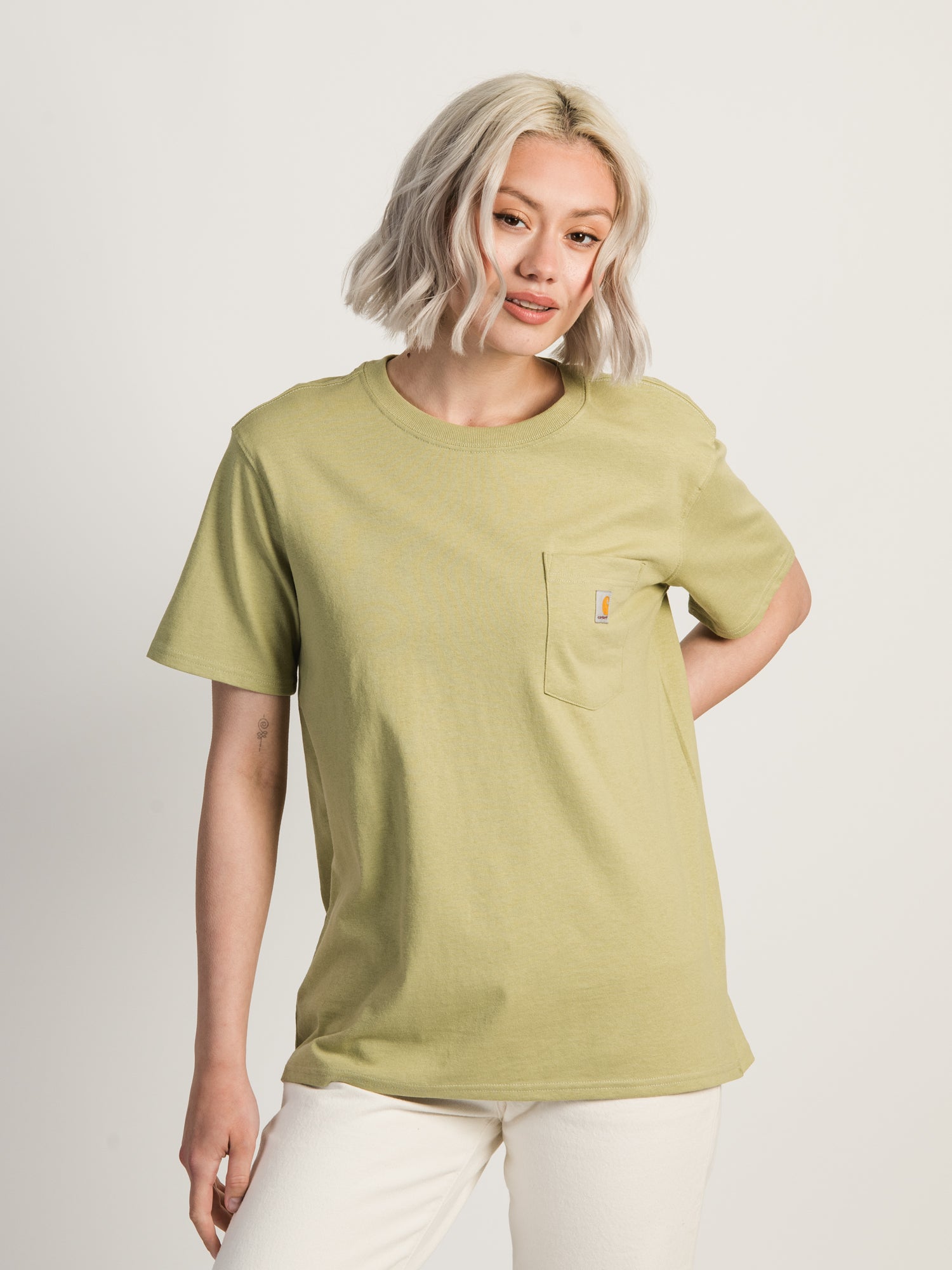Carhartt Workwear Pocket T-Shirt for Men - Durable Cotton Short Sleeve Tee for Construction, Farming & Outdoor Work