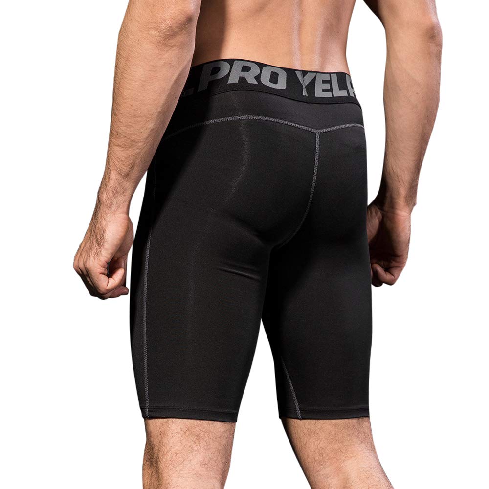 Lixada Men's Compression Shorts 3-Pack - Performance Sports Baselayer, Moisture-Wicking Cool Dry Workout Tights for Running, Gym & Activewear