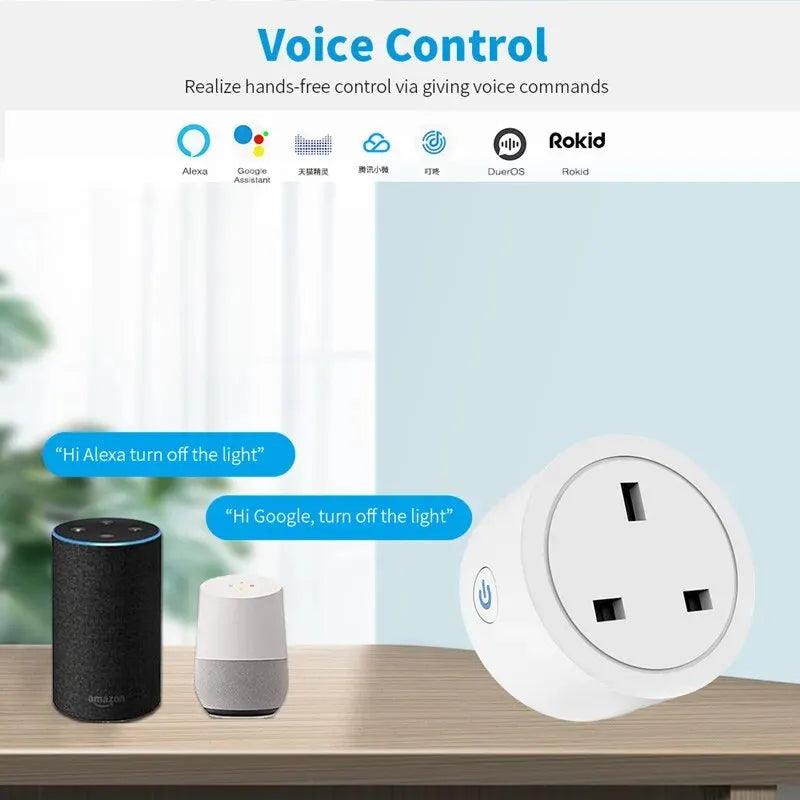 Smart WiFi Plug UK - 16A/20A Heavy Duty Socket with Remote Control & Timer - Perfect for Home Automation, Smart Lighting & Energy Saving