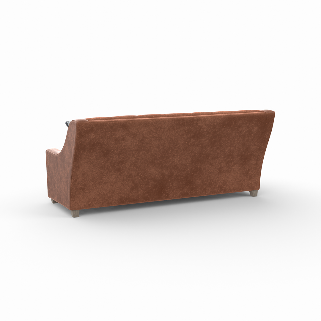 Elle Sofa - Modern Mid-Century Upholstered Couch with Tufted Back & Wooden Legs - Perfect for Living Room, Lounge, or Office Space