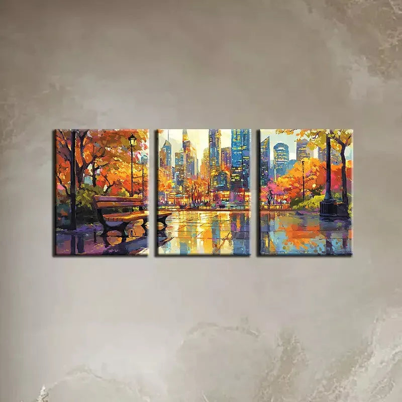 3-Piece Santorini Floral & Lake View Art Set - Framed Canvas Wall Decor 50x70cm - High Quality Print - Ready to Hang - Australian Made - Perfect for Living Room, Bedroom & Office Decor