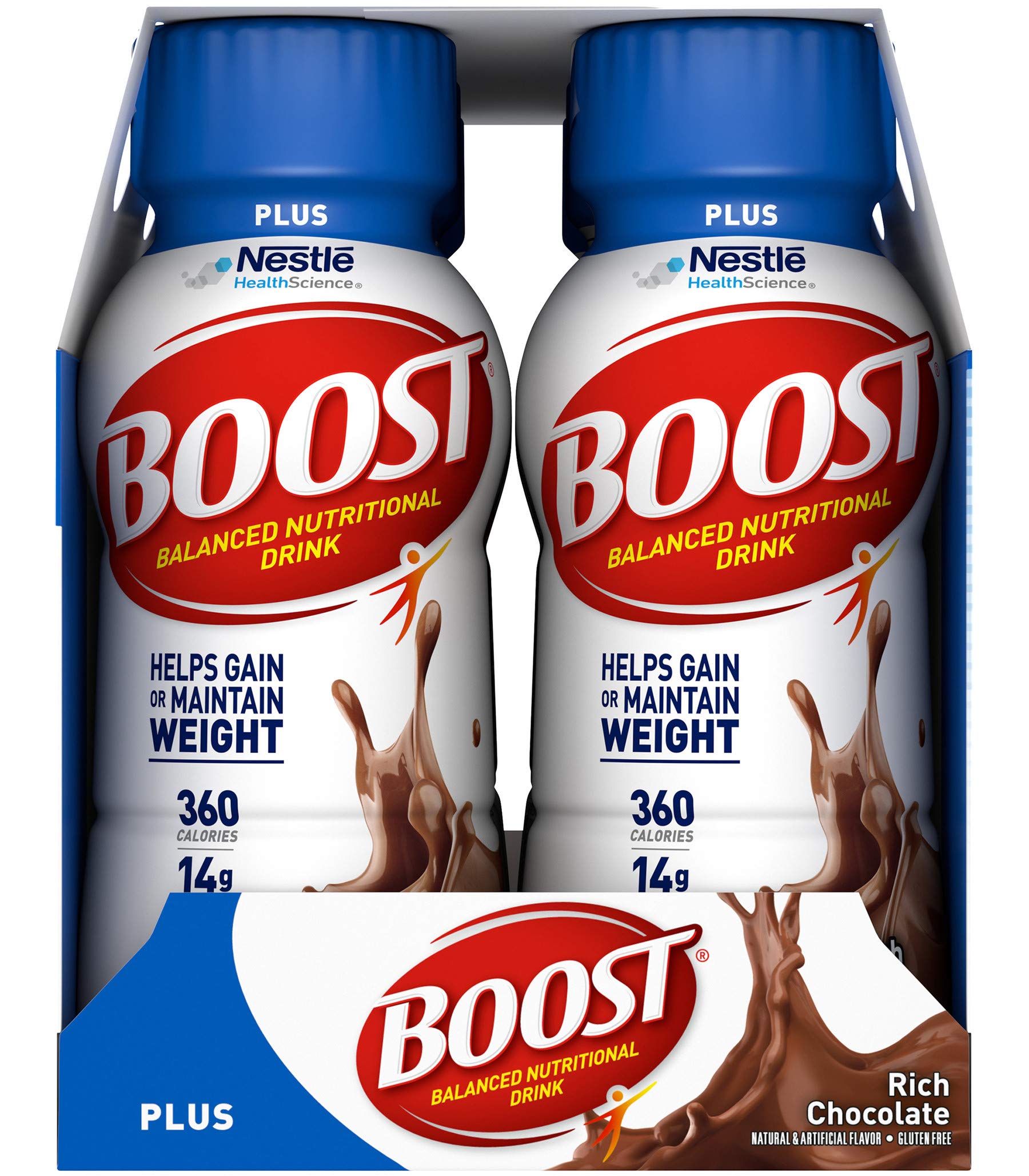 Boost Plus Nutritional Energy Drink - Chocolate Flavor, 8 oz (6 Pack) | High Protein Meal Replacement for Active Lifestyles, Workouts & On-the-Go Nutrition