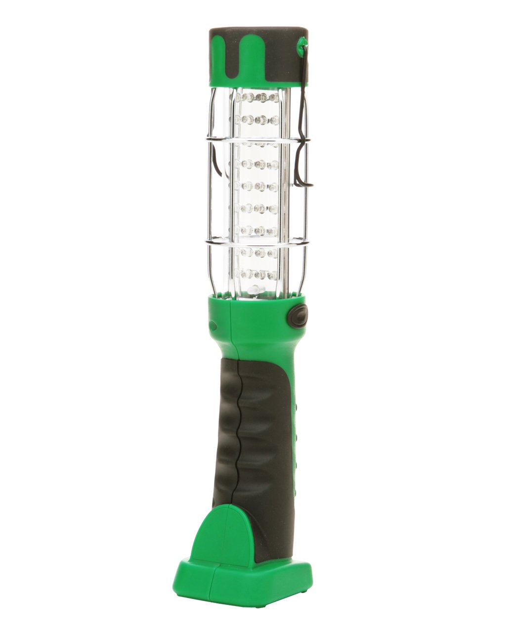 Woods L1924 36-LED Rechargeable Work Light with Lithium Battery - Portable LED Light for Home, Garage, Camping & Emergency Use - Includes Home & Car Charger (Green)