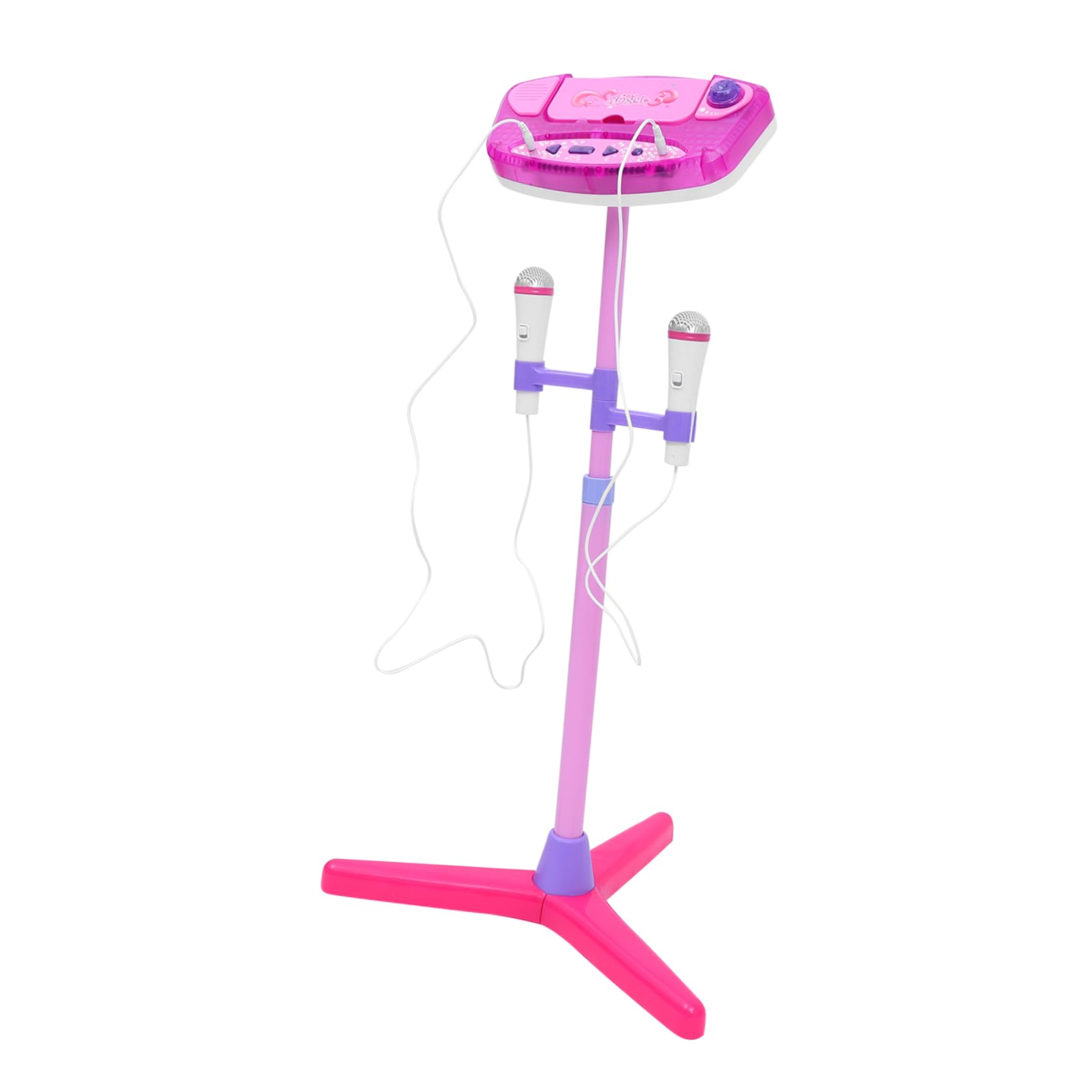 VICASKY Kids Wireless Toy Microphone with Adjustable Stand - Pink Electronic Singing Microphone for Children | Perfect for Karaoke, Birthday Parties & Home Performances