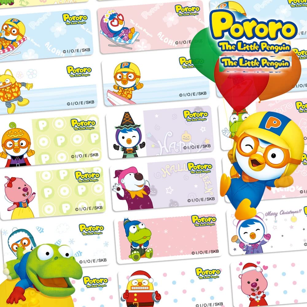 Custom Name Labels for Kids - Personalized School & Daycare Name Stickers (42 Pack) - Waterproof Durable Labels for Backpacks, Lunch Boxes & School Supplies - The Little Penguin