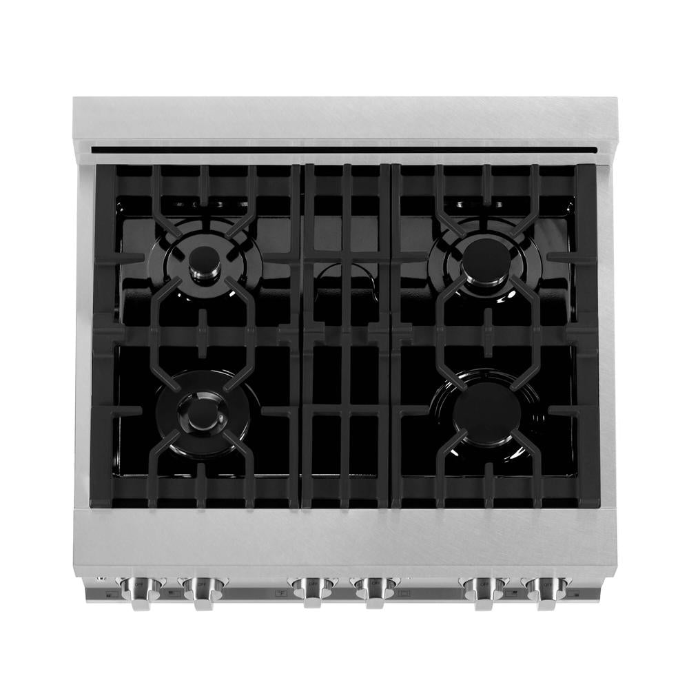 ZLINE 30-Inch Professional Kitchen Package - Stainless Steel Dual Fuel Range & Convertible Range Hood | Ideal for Home Chefs & Modern Kitchens