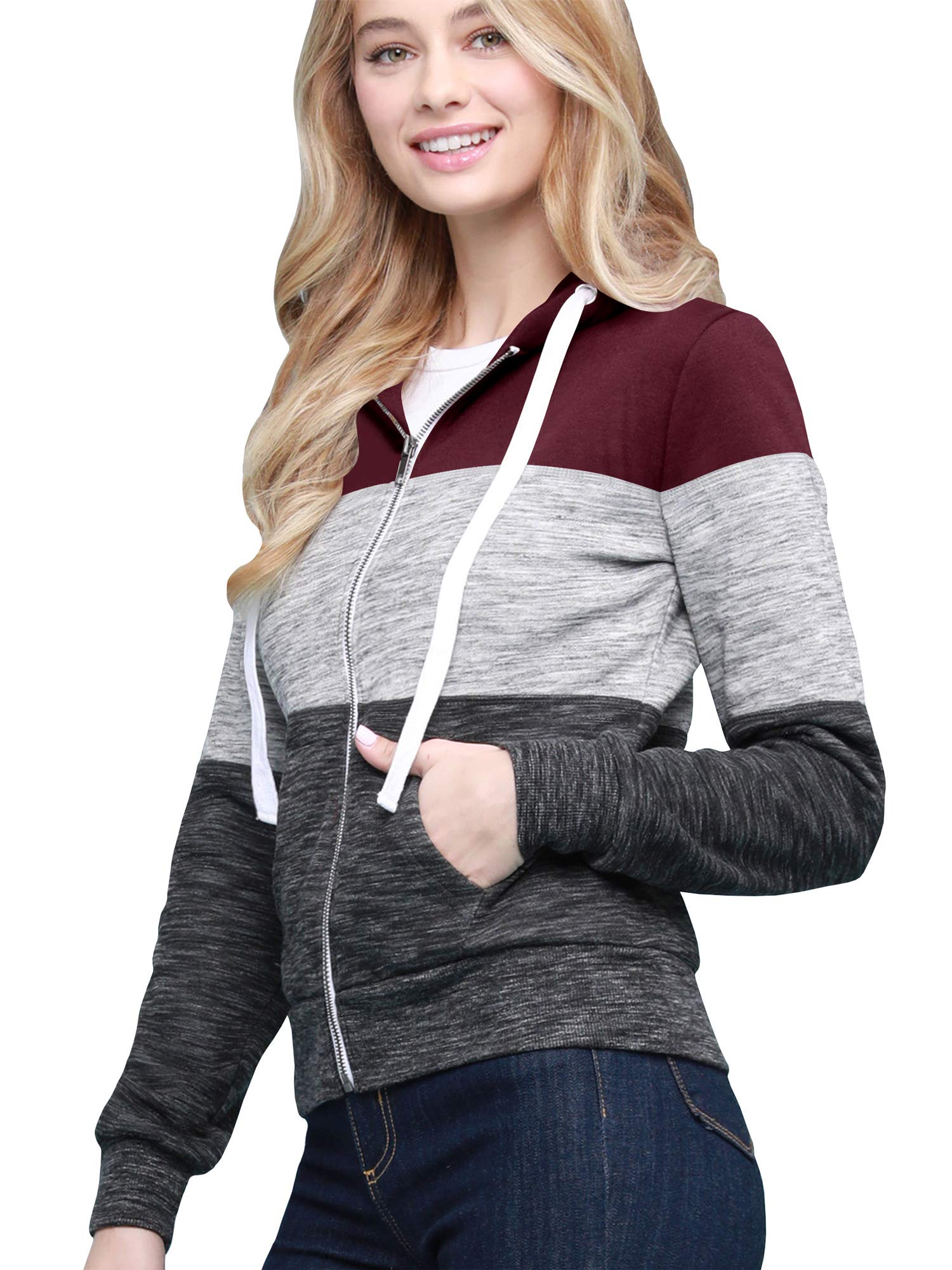CTC Women's Active Fleece Zip-Up Hoodie Sweater Jacket - Lightweight Warm Pullover for Running, Yoga & Outdoor Activities