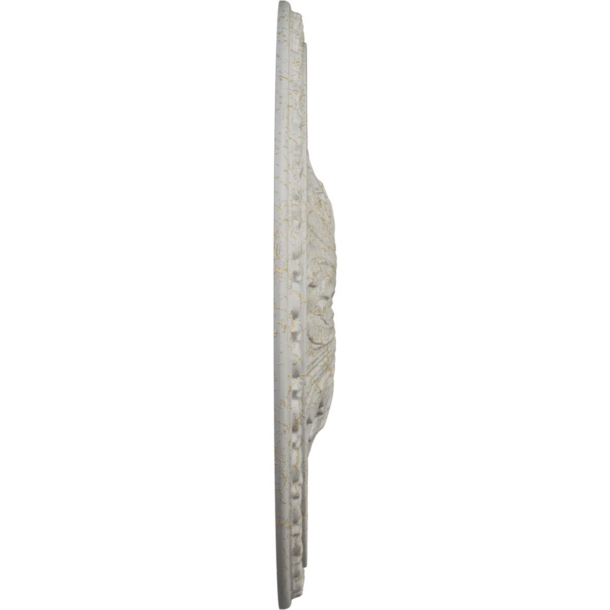 Ekena Millwork CM18RIPCC 18 Inch Richmond Ceiling Medallion - Hand-Painted Pot of Cream Crackle Finish, 1 3/8
