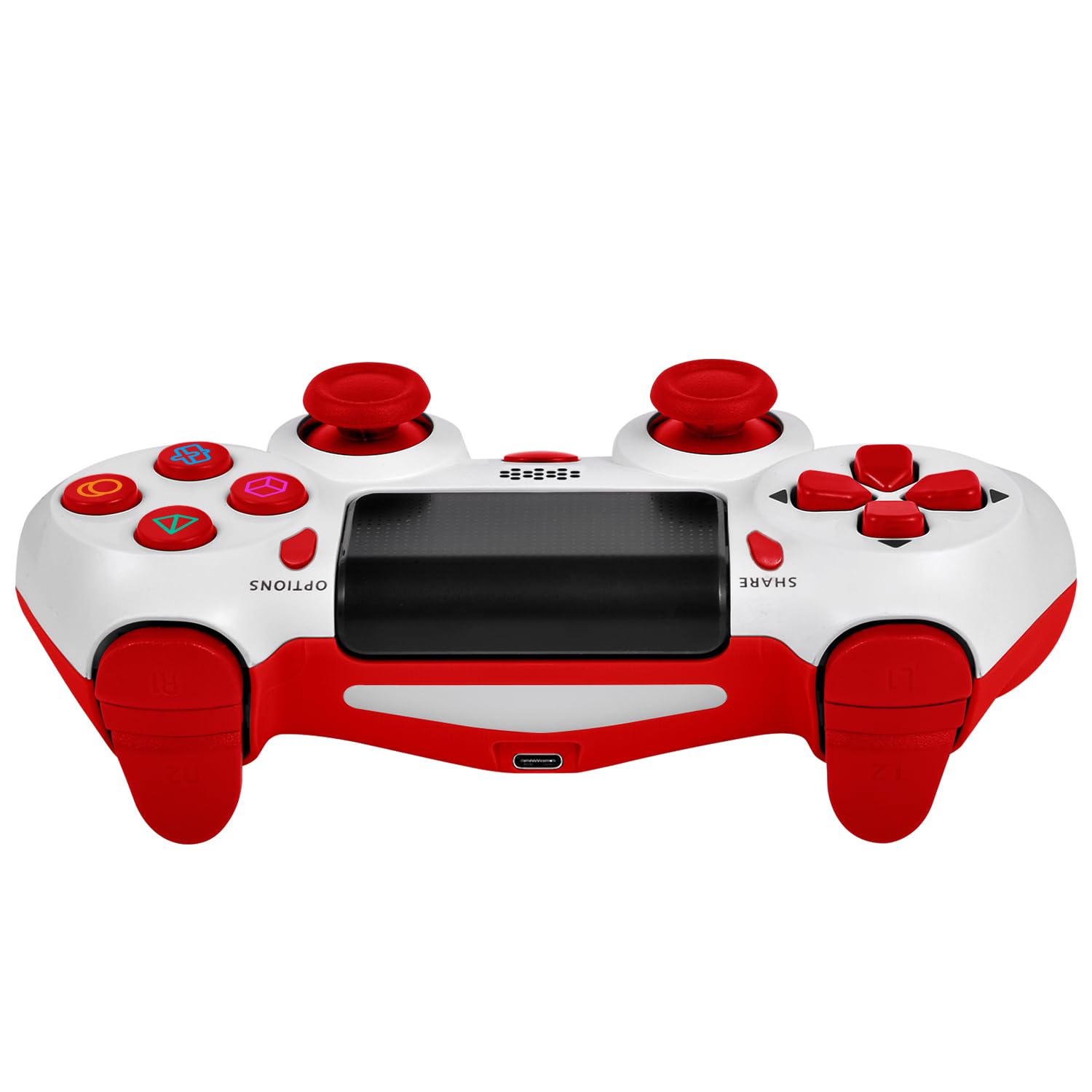 Wireless PS4 Controller Compatible with PS4/Slim/Pro - Upgraded Joystick, Dual Vibration, Rechargeable Battery for Gaming, Streaming & Multiplayer Sessions