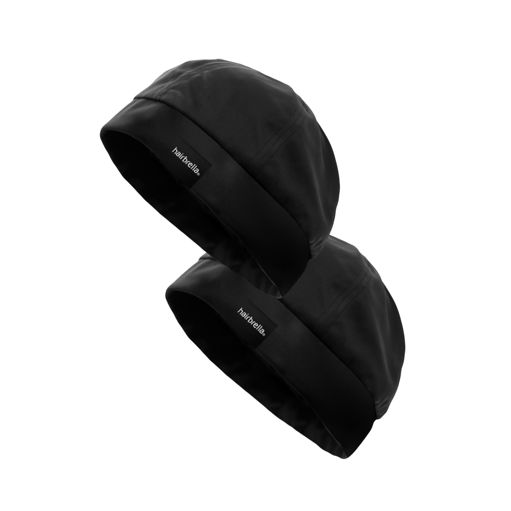 Hairbrella Unisex Satin Lined Sleep Cap Bundle (2 Pack) - Soft Hair Protection for Nighttime & Travel - Perfect for Curly, Natural & Protective Hairstyles
