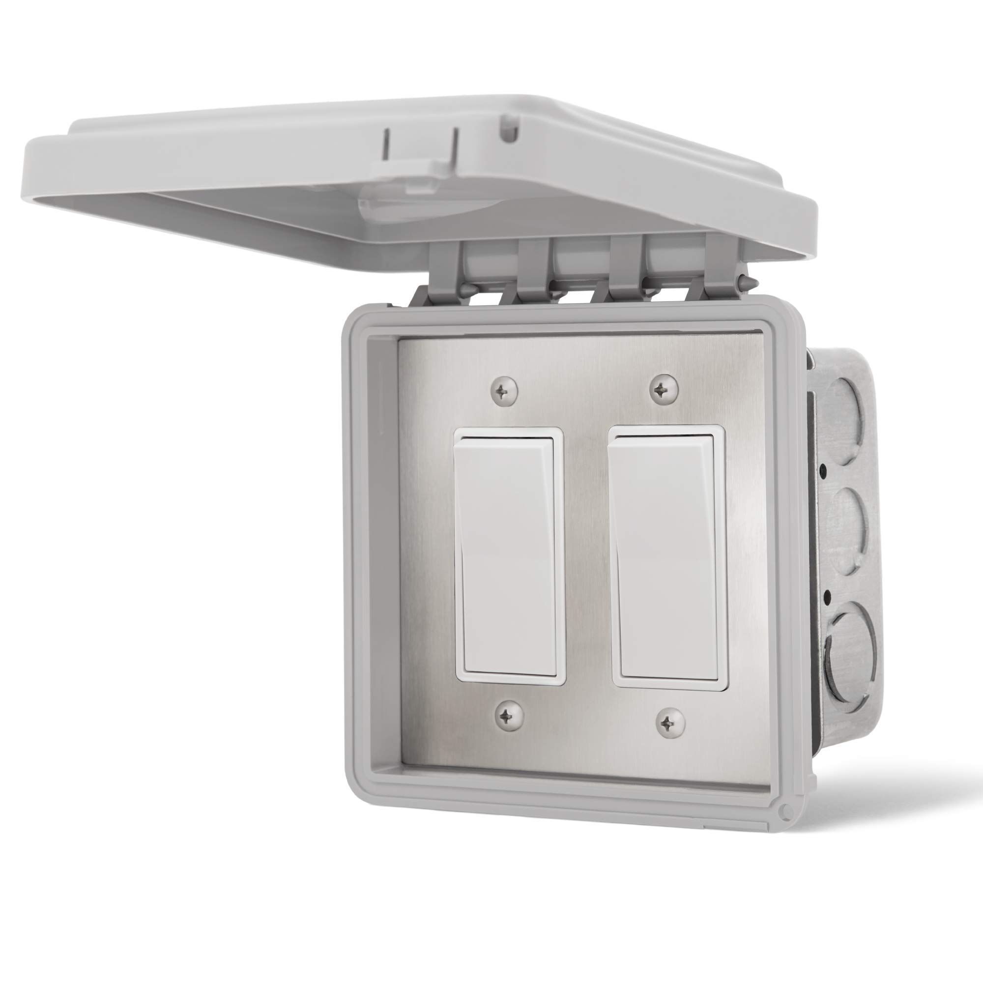 Infratech Dual On/Off Switch with Flush Mount Control & Weatherproof Cover - Model 14-4415 | Perfect for Outdoor Patio Heaters, Pool Areas & Commercial Spaces