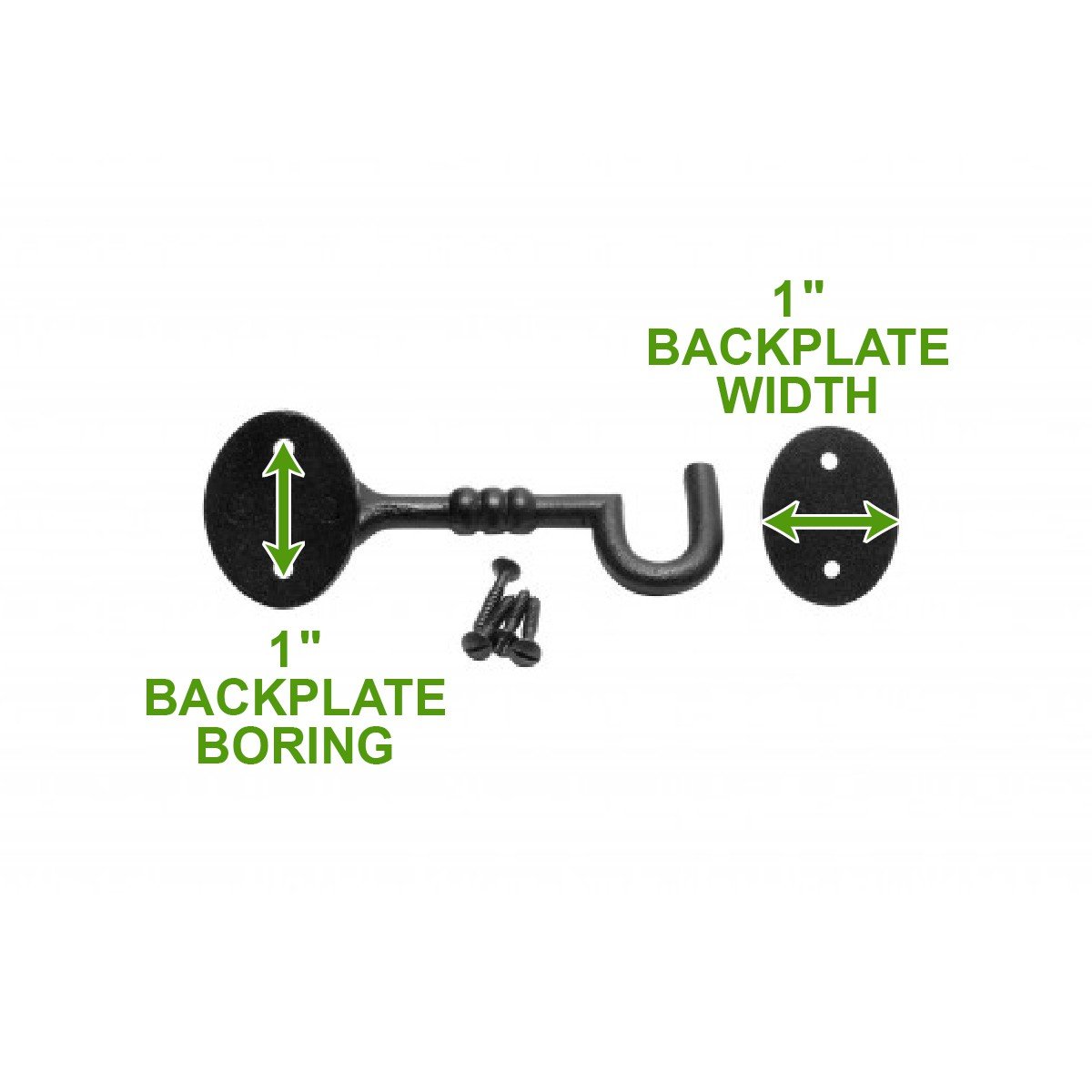5 Inch Wrought Iron Hook and Eye Door Latch Lock - Oil Rubbed Bronze Finish with Mounting Hardware - Ideal for Cabinets, Gates, and Barn Doors