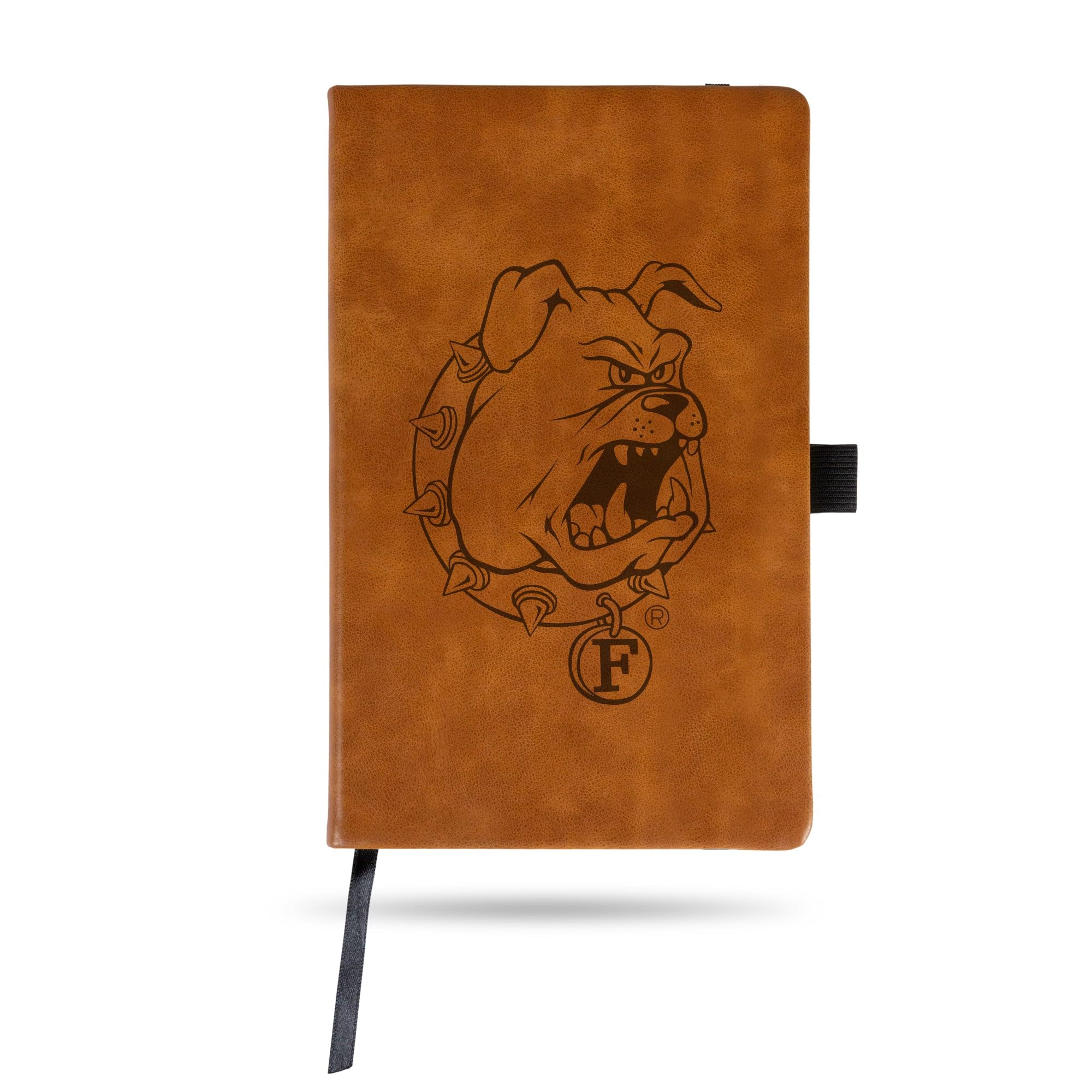 NCAA Ferris State Bulldogs Brown Laser Engraved Small Notebook - 8.25