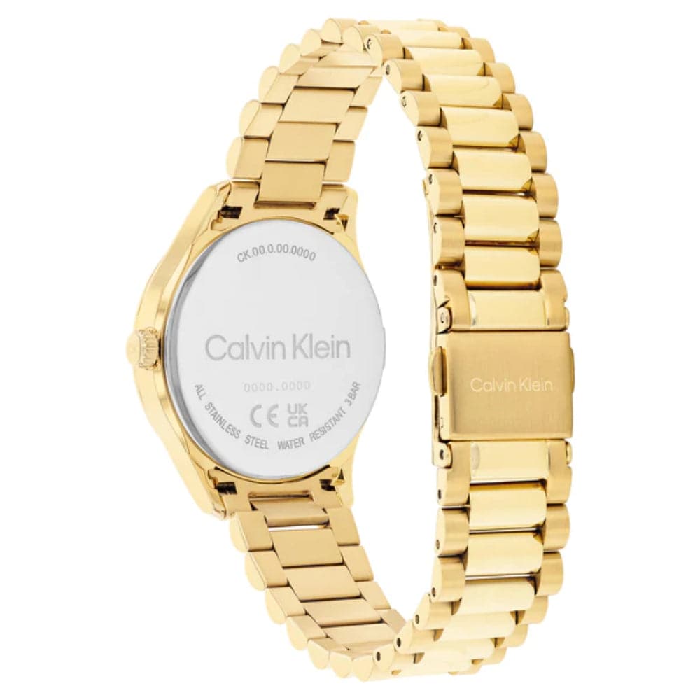 Calvin Klein Women's Gold Dial Stainless Steel Watch 25200346 - Elegant Fashion Timepiece for Work, Party & Everyday Wear