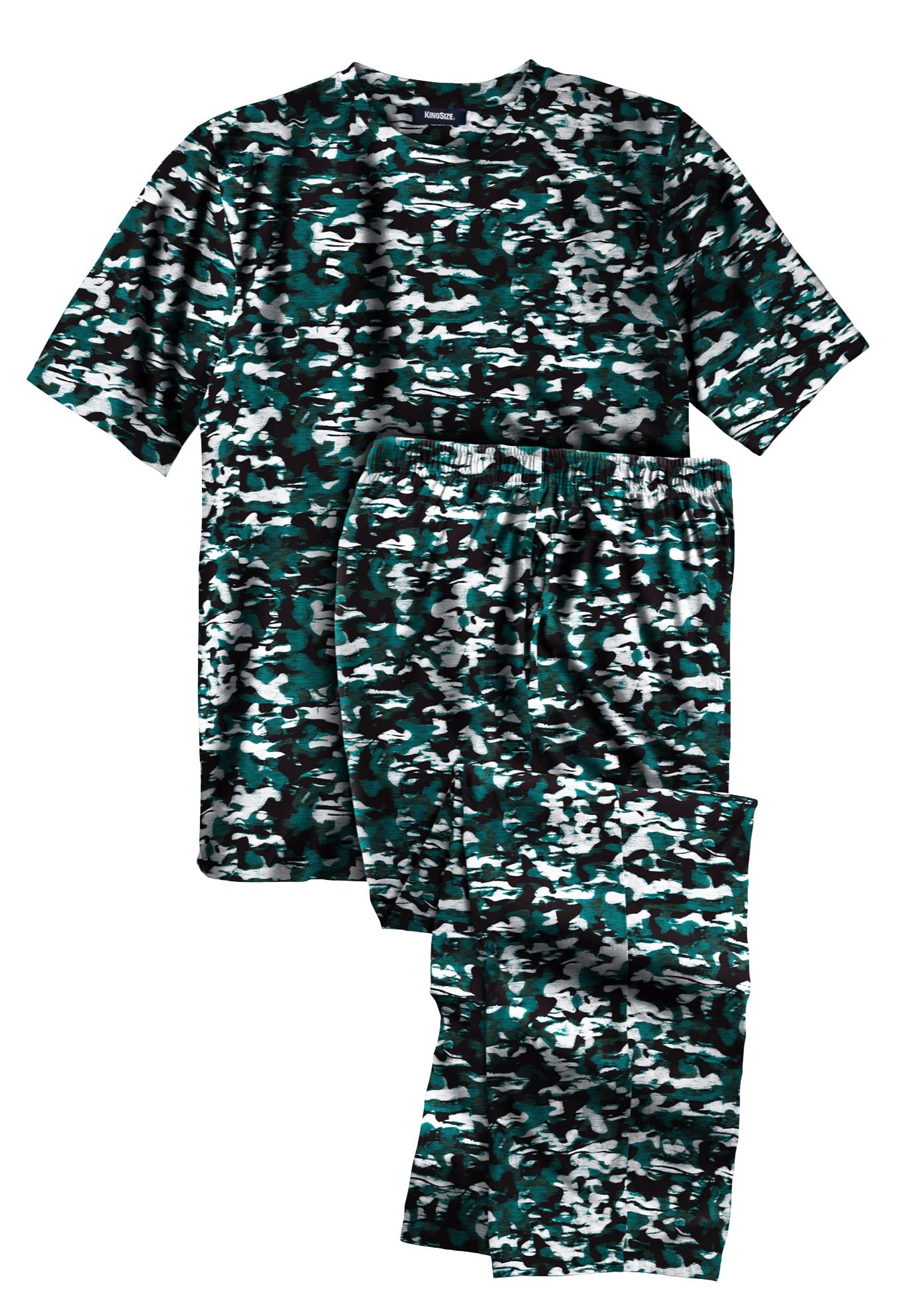 KingSize Men's Big & Tall Lightweight Cotton Novelty Pajama Set - Soft & Breathable Sleepwear for Lounge & Relaxation at Home