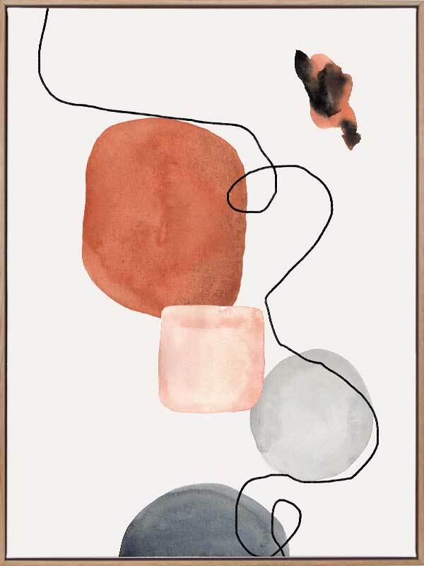Down the Line I Canvas Art Print - Modern Abstract Wall Decor for Living Room, Bedroom & Office - Perfect for Home & Office Interior Design