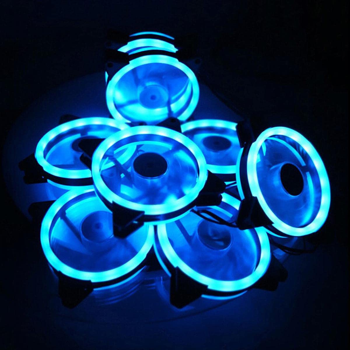 Weiara RGB Color Changing PC Case Fan - 120mm Quiet Cooling Fan with LED Lights for Desktop Computer, Gaming PC, DIY Build - Perfect for Cooling & Aesthetic PC Setup