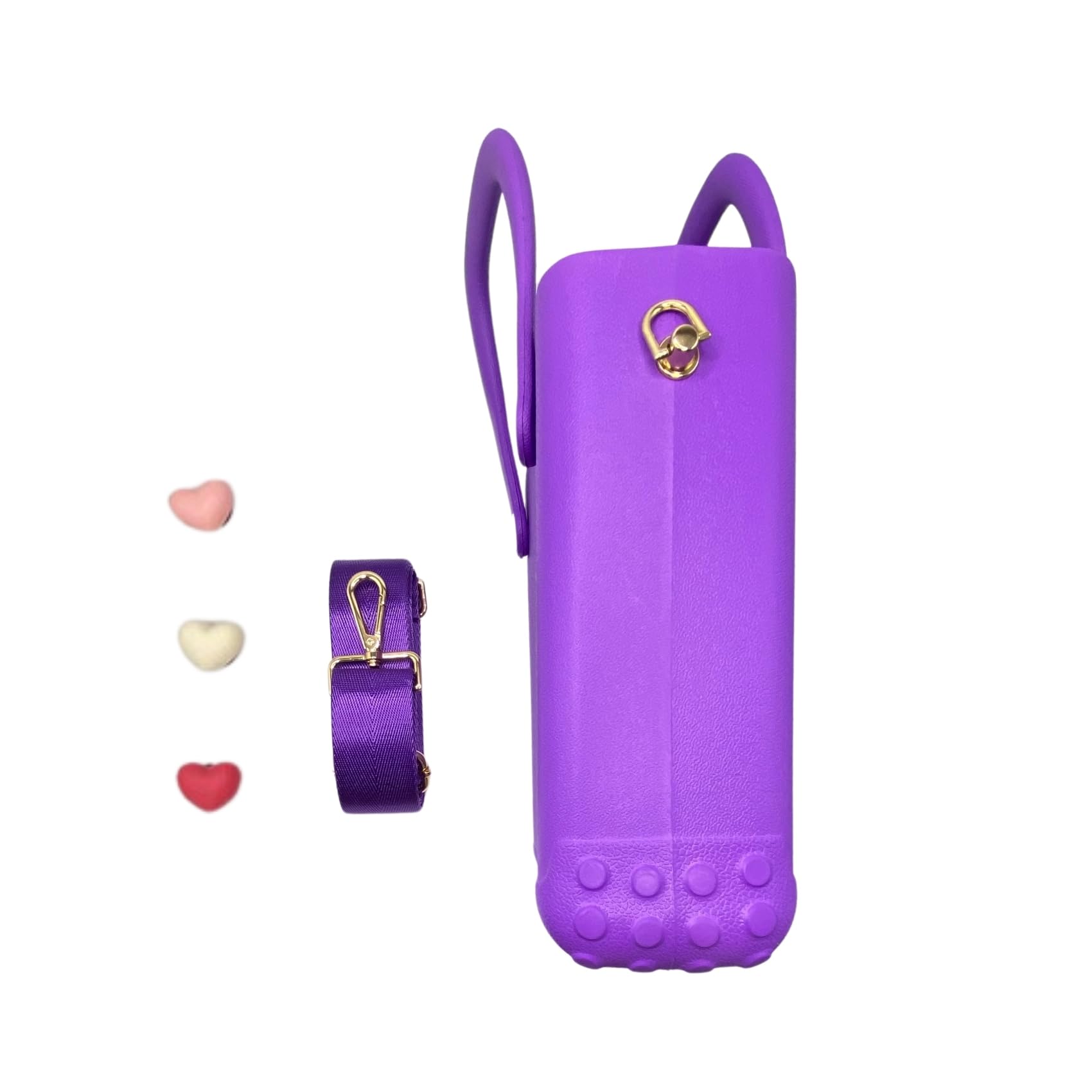 X Small Rubber Beach Bag - Lightweight Waterproof Tote for Beach, Pool, Boat & Sports | Bitty Small Charms Crossbody Purse | Perfect for Summer Travel, Swimwear Storage & Outdoor Activities