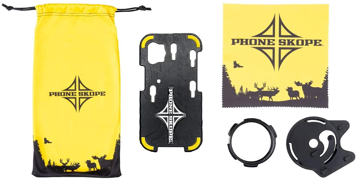Phone Skope Complete Digiscoping Kit - Universal Smartphone Adapter for Hunting, Bird Watching & Astronomy | Includes Phone Scope Mount Case, Eyepiece Adapter & Lens Cloth | Compatible with iPhone, Samsung & Most Smartphones | Perfect for Wildlife Photography, Outdoor Adventures & Stargazing