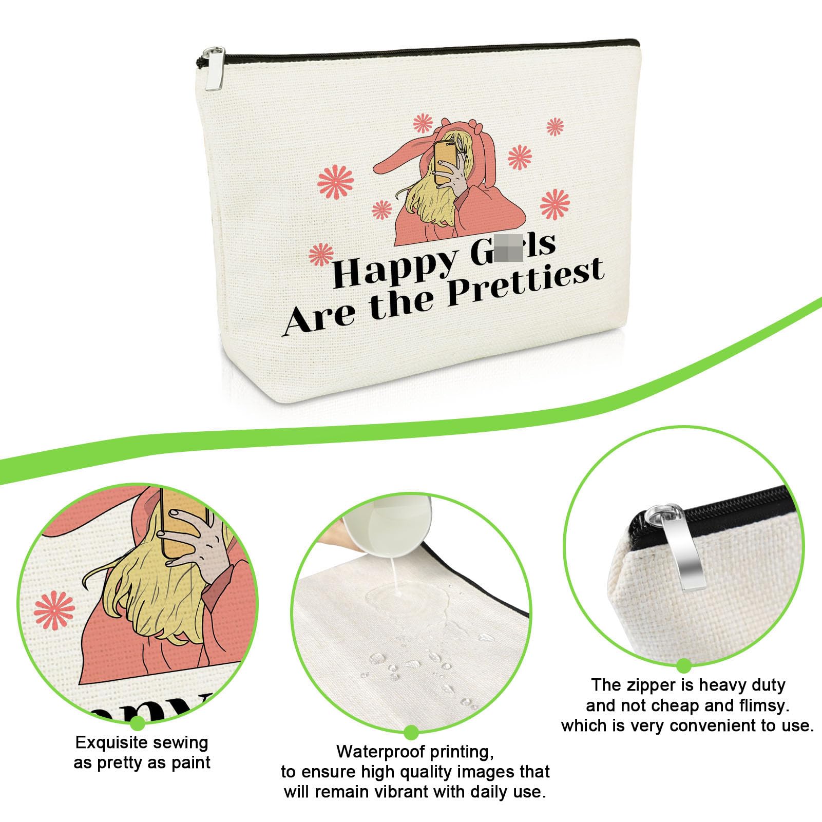 **Inspirational Makeup Bag for Girls - Motivational Gifts for Her, Friend, Daughter | Birthday, Friendship, Graduation, Christmas Gifts | Perfect for Travel, School & Daily Use**