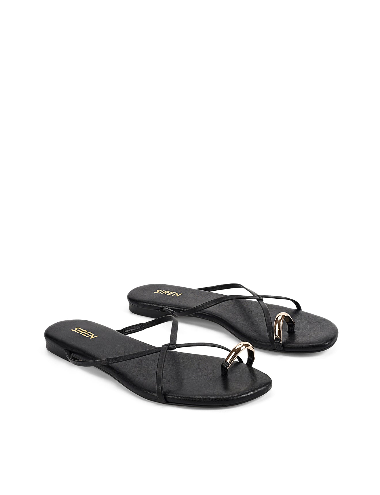Mikki Women's Flat Strappy Sandals - Black Leather Comfortable Summer Shoes for Beach, Walking & Casual Outfits